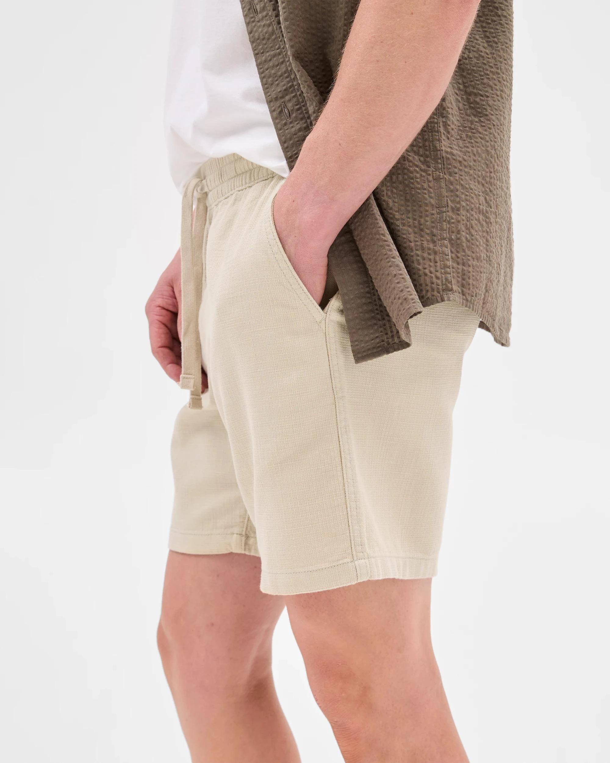 3 Target Australian Cotton Textured Shorts STONE, 3 of 5