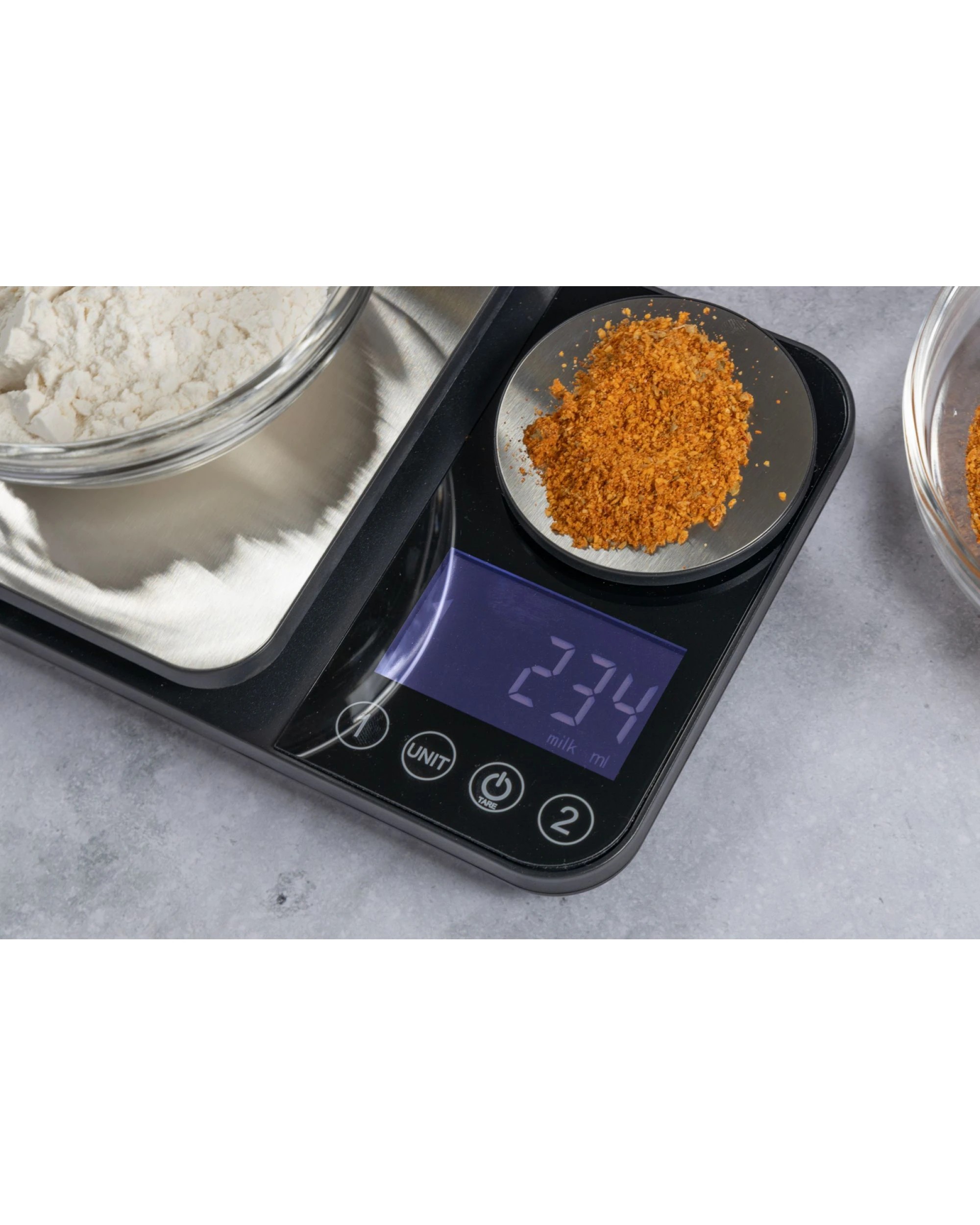 4 Cuisena Digital Kitchen Scale 5kg 1g Accuracy Dual Stainless Steel Platforms - Silver, 4 of 6