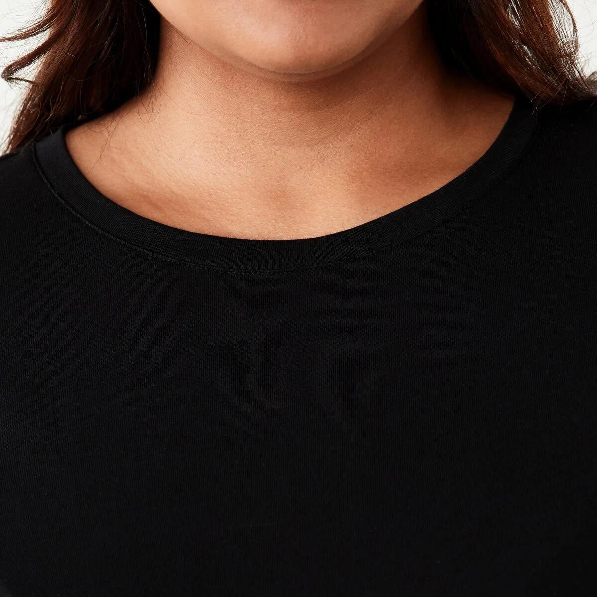 5 Curve Long Sleeve Smock Top Black, 5 of 6