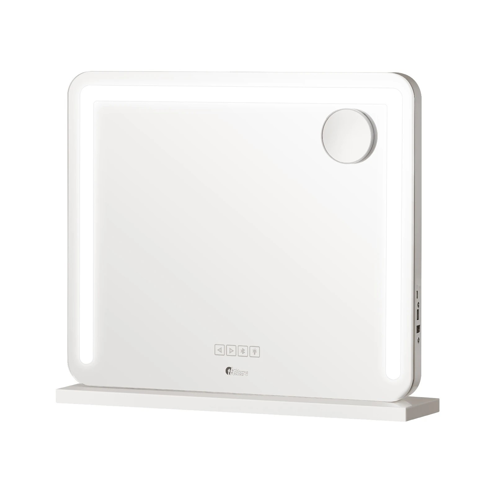 1 Oikiture Bluetooth Hollywood Led Makeup Mirror 60x52cm Vanity Wall Mirrors
 - White, 1 of 7