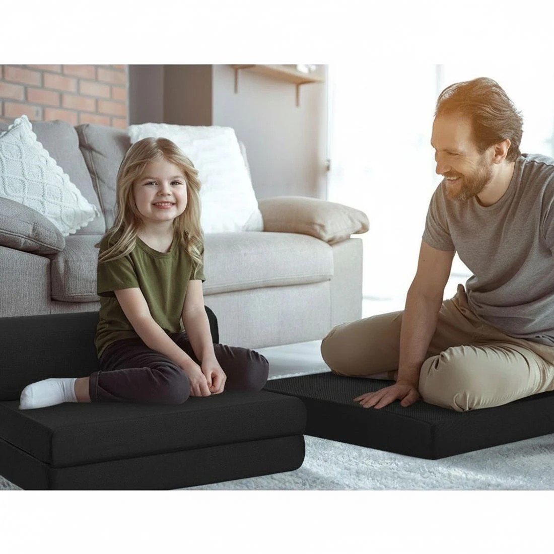 5 Giselle Bedding Foldable Mattress Folding Foam Bed Mat - Black, 5 of 7