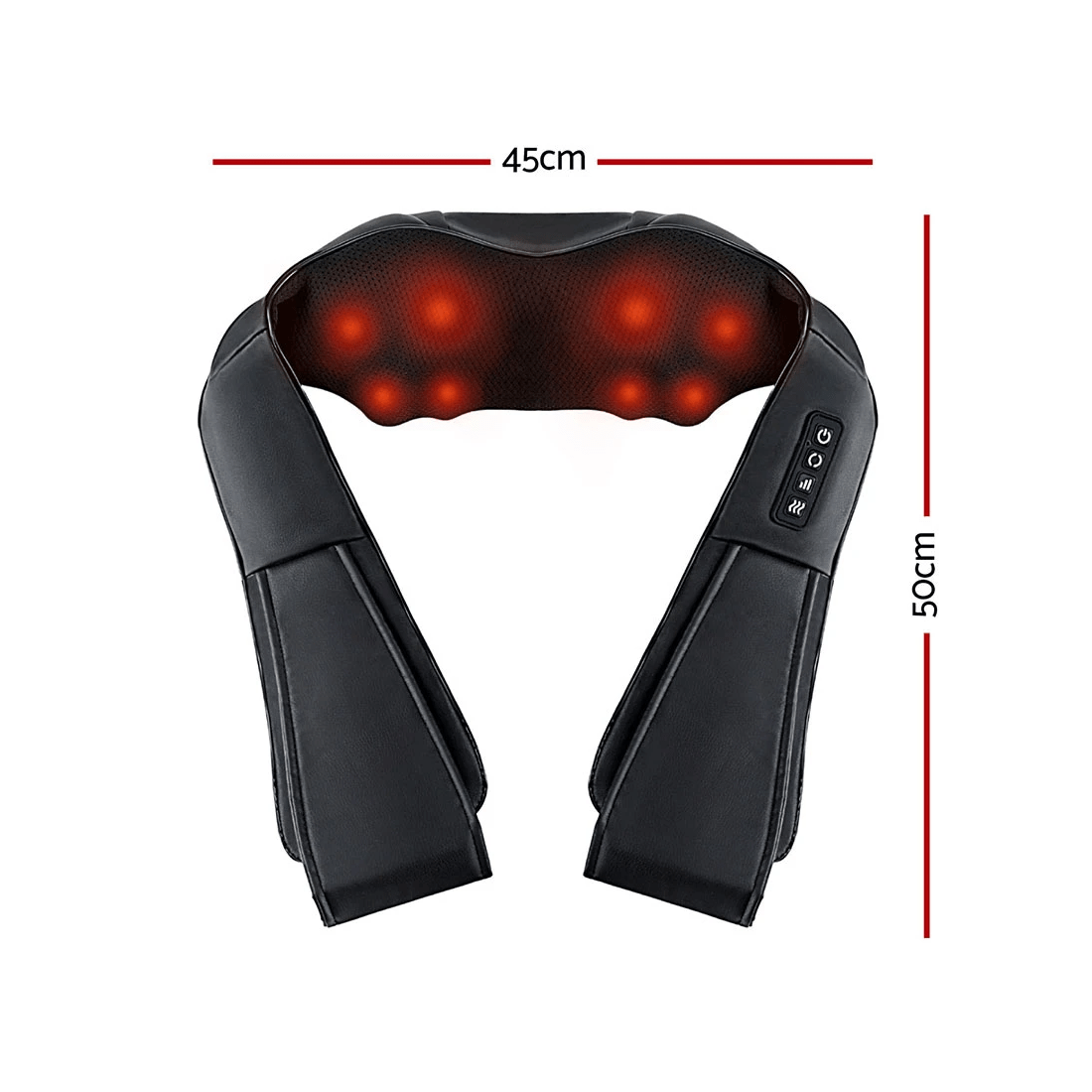 2 Livemor 8 Massage Nodes Neck Massager Heated - Black, 2 of 6