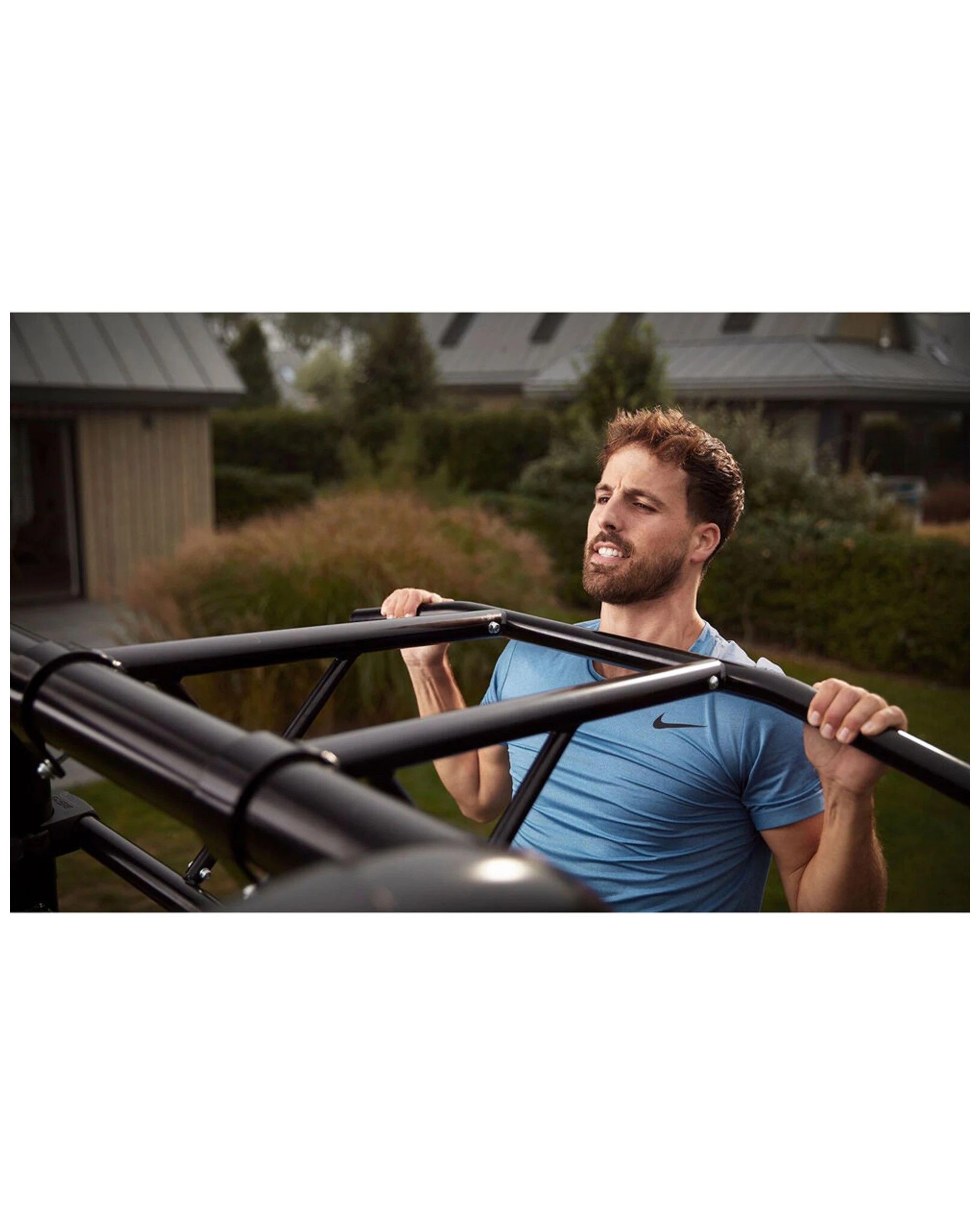 4 BERG Playbase Tubular Steel Heavy Duty Pull Up Fitness Bar 101x72cm Home Gym - Black, 4 of 4
