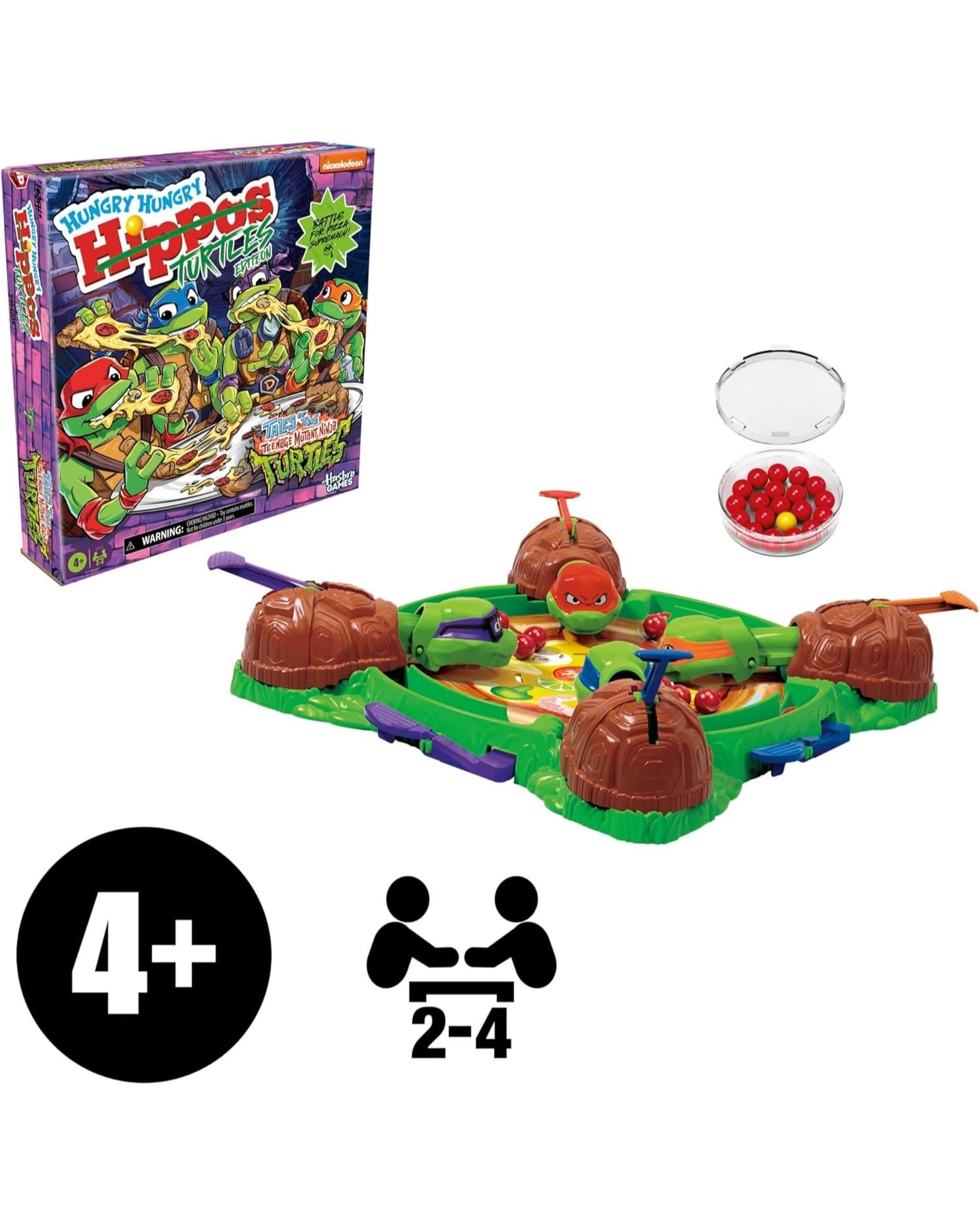 3 Hungry Hungry Hippos Teenage Mutant Ninja Turtles Edition Board Game, 3 of 10