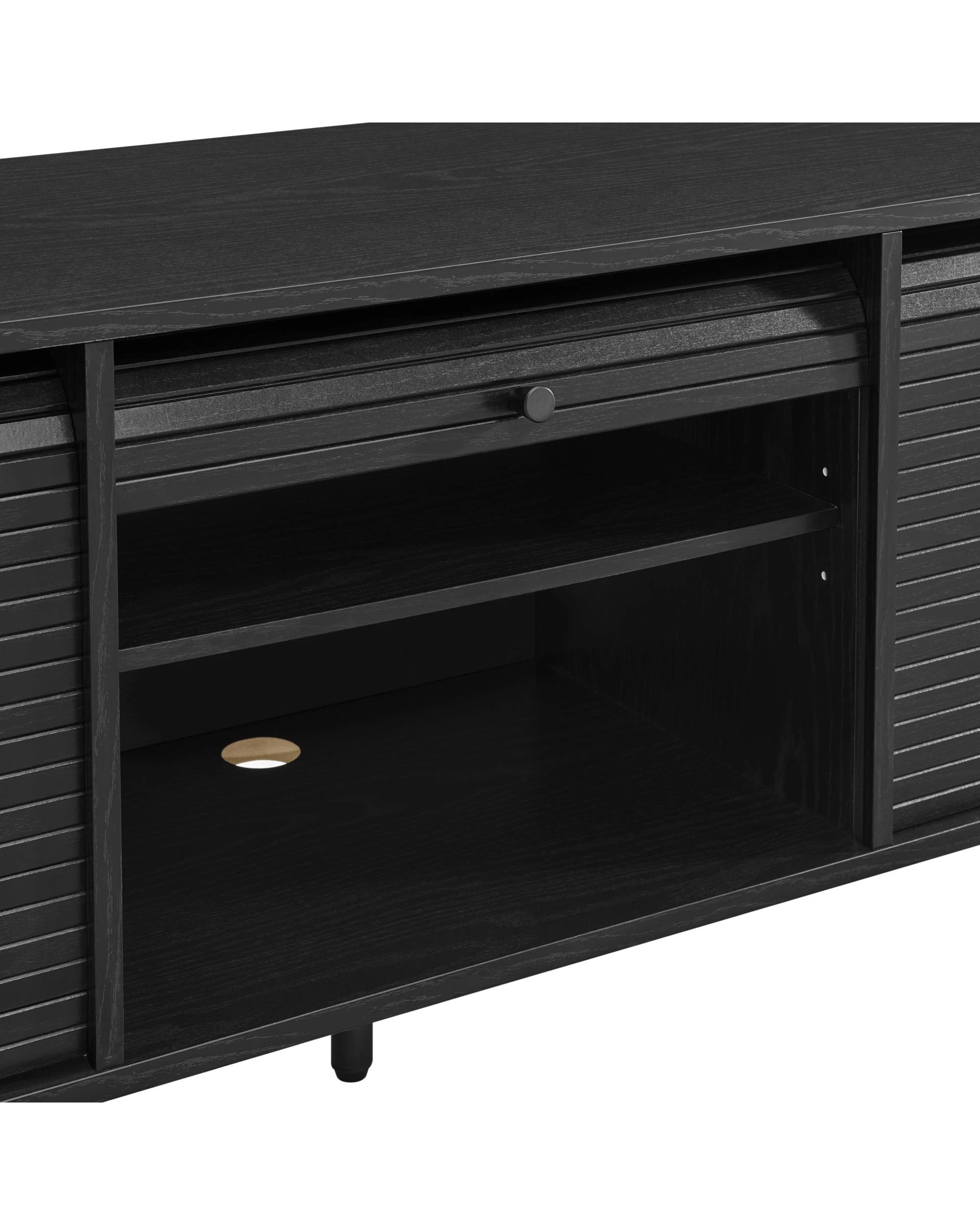 9 Kodu 150cm TV Entertainment Unit 3 Door - Black, 9 of 10