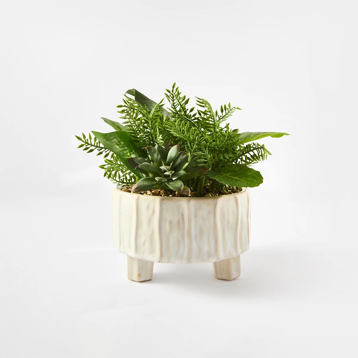 1 Artificial Mixed Foliage in Pot, 1 of 10