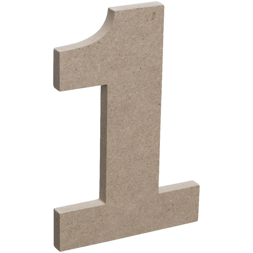 3 Born Wooden Number 1 20cm, 3 of 3