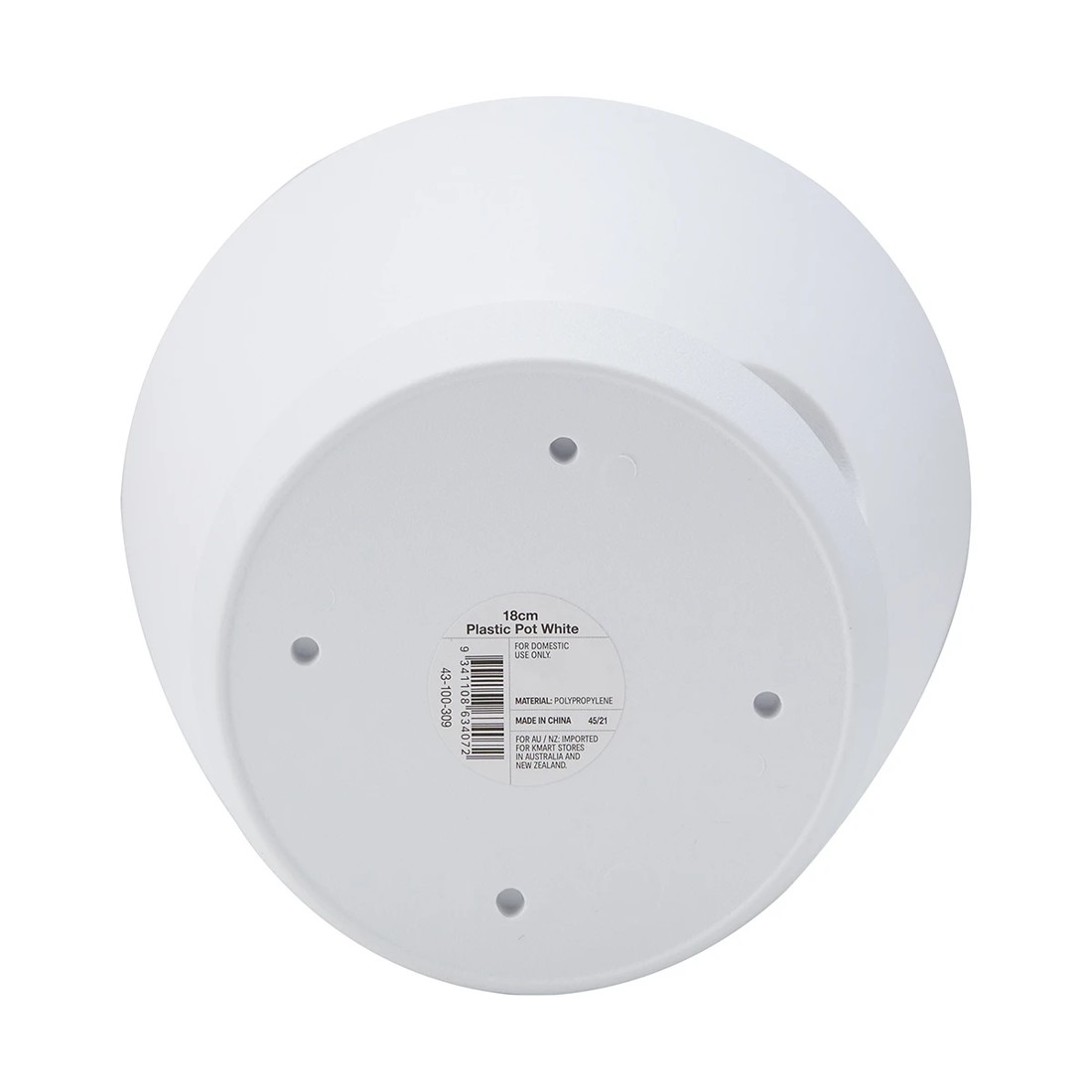 5 18cm Plastic Pot - White, 5 of 5