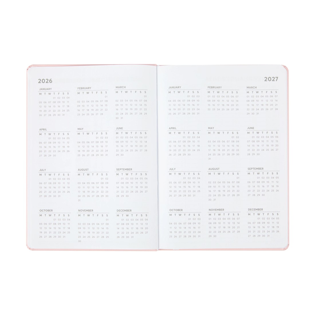 4 2026 Weekly Diary - Pink, 4 of 8