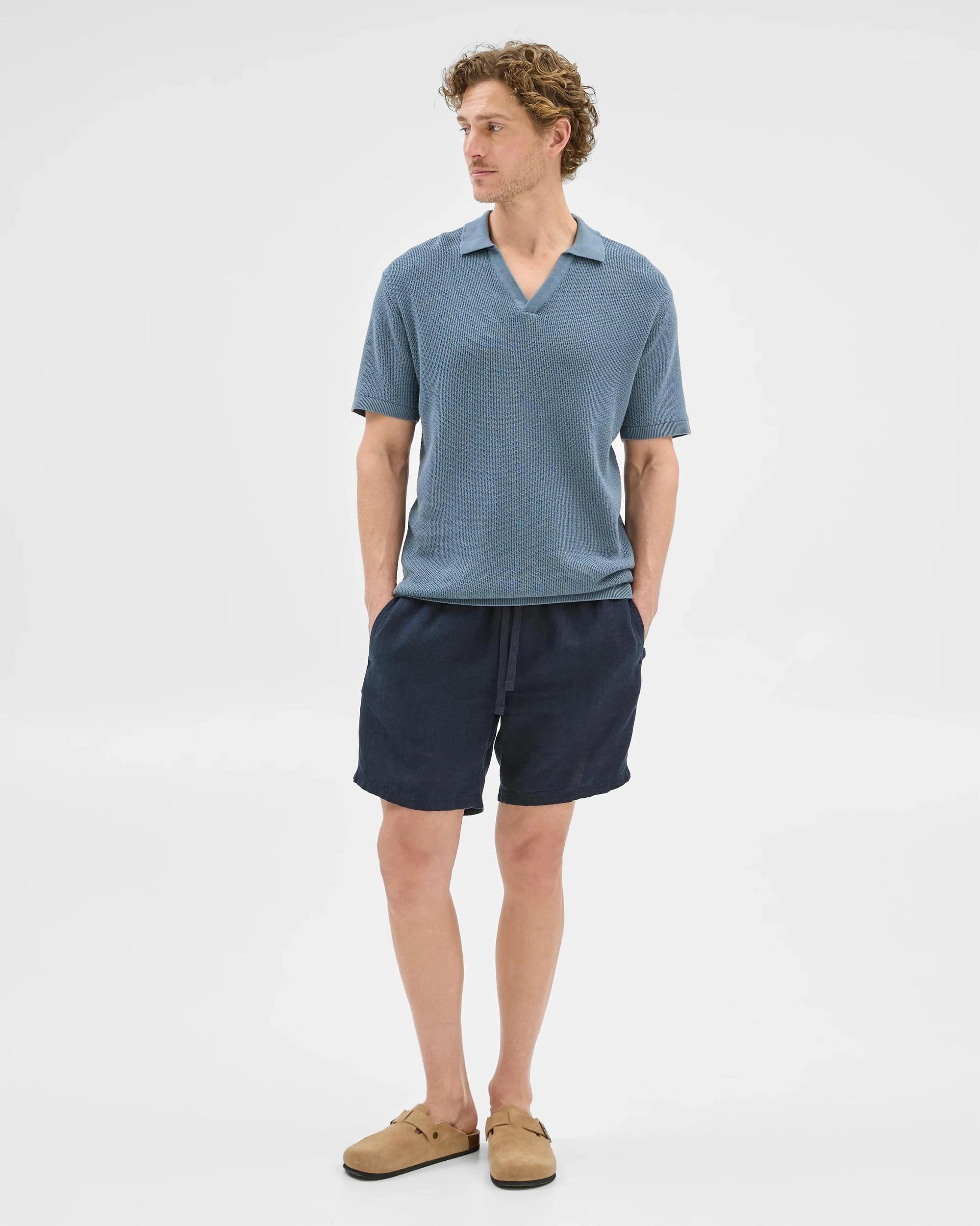 3 Target Australian Cotton Knitted Polo Top FADED BLUE, 3 of 8