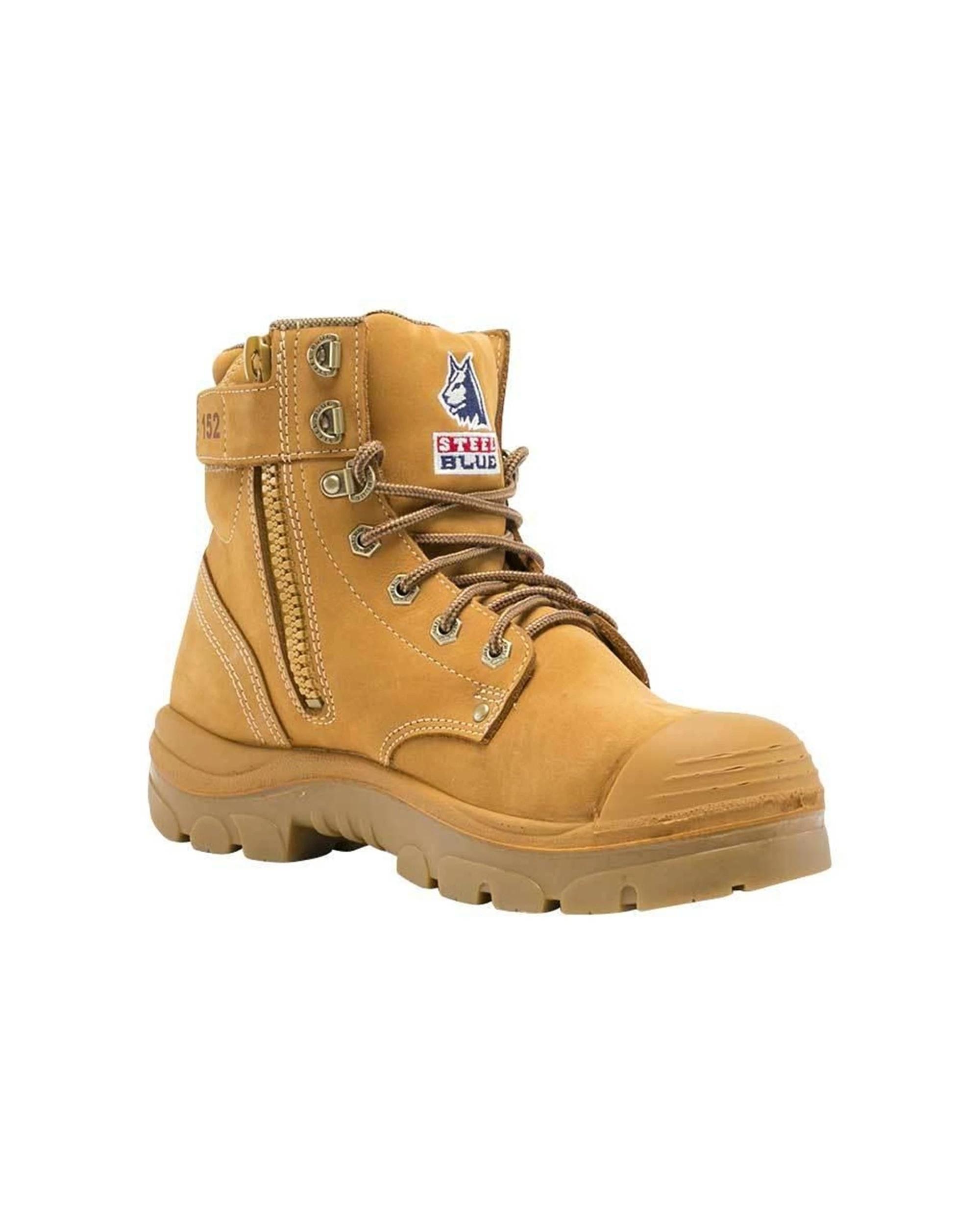 1 Steel Blue Argyle Zip Bump Cap Toe Work Boots 332152 WHEAT, 1 of 4
