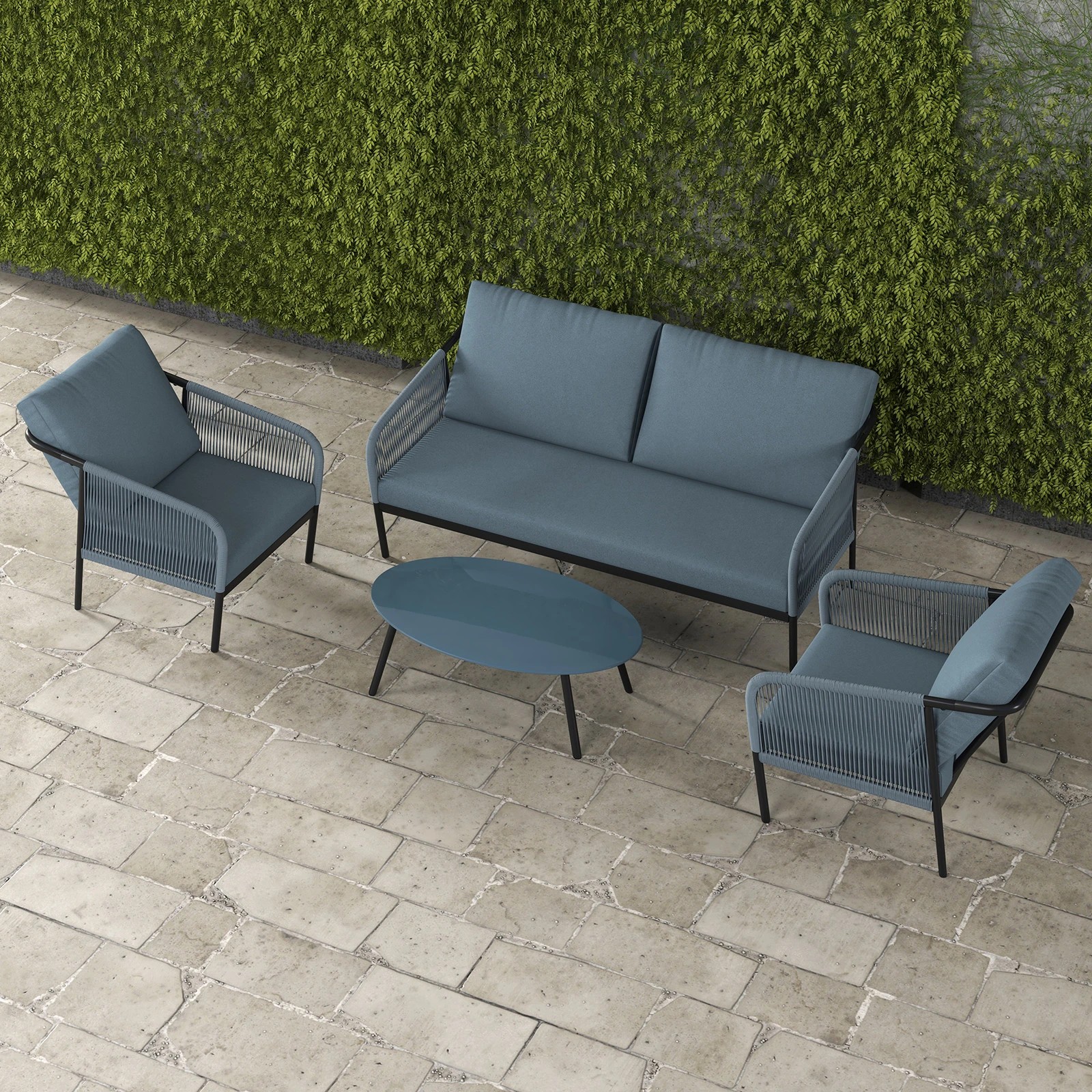 6 Arcadia Furniture 4 Piece Tivoli Ensemble Set Stylish Comfortable Durable Black - Black, 6 of 10