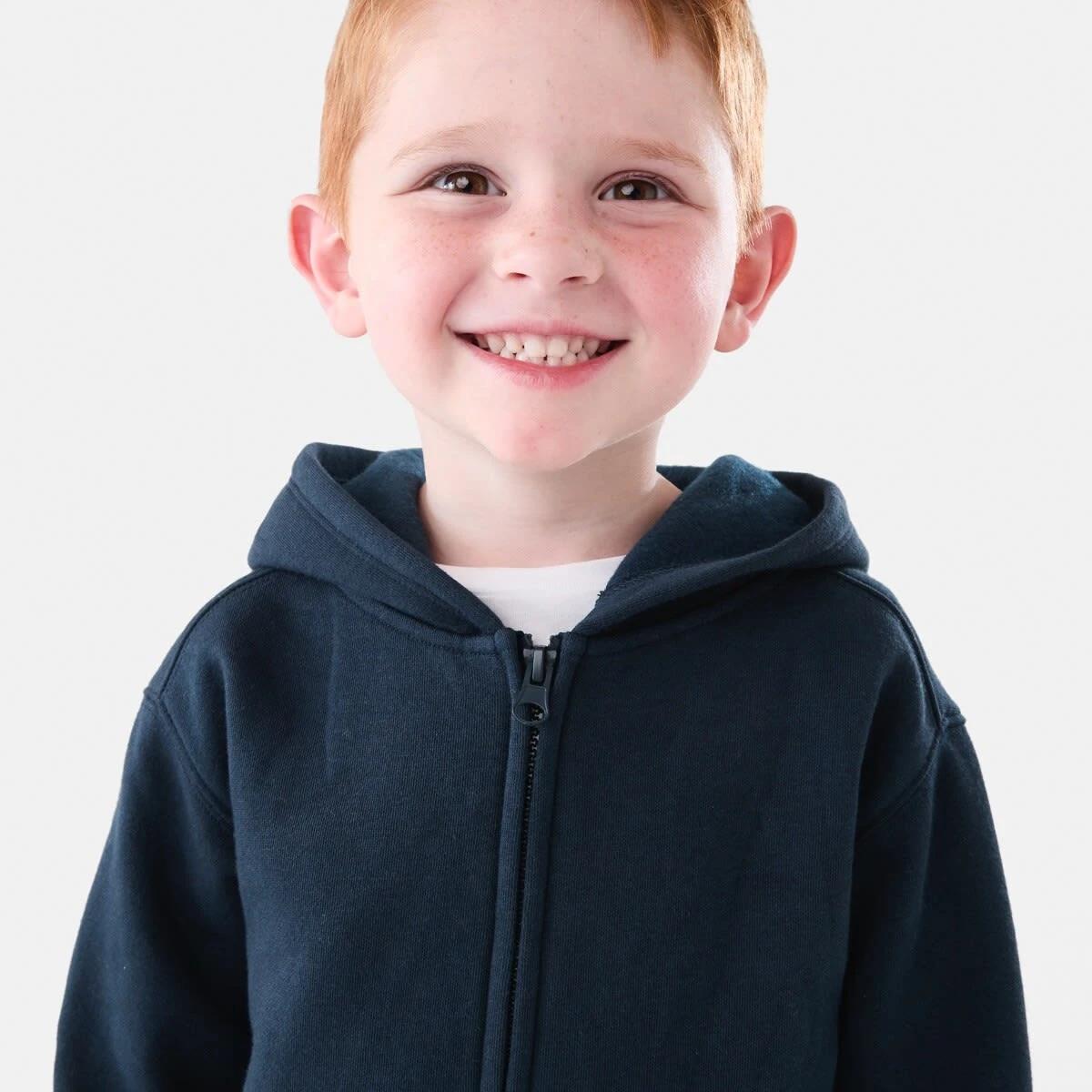 4 Plain Zip Through Hoodie Dress Navy, 4 of 10