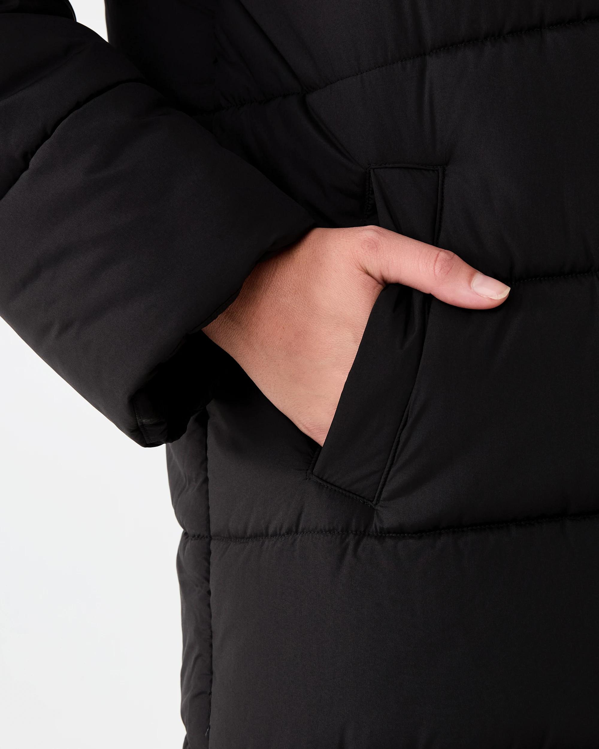 7 Mid Length Puffer Jacket Black, 7 of 7