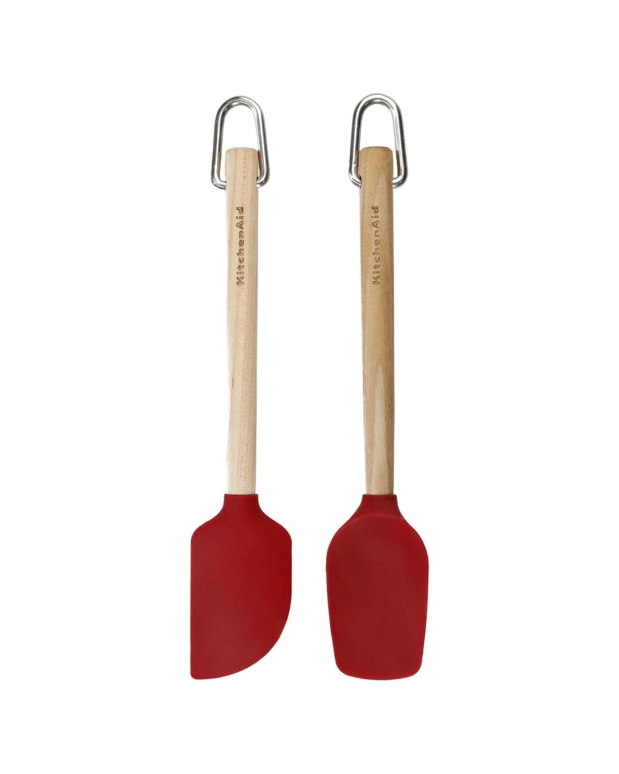 1 KitchenAid 2pc Mini Birchwood Kitchen Spatula Tool Set - Red, 1 of 6