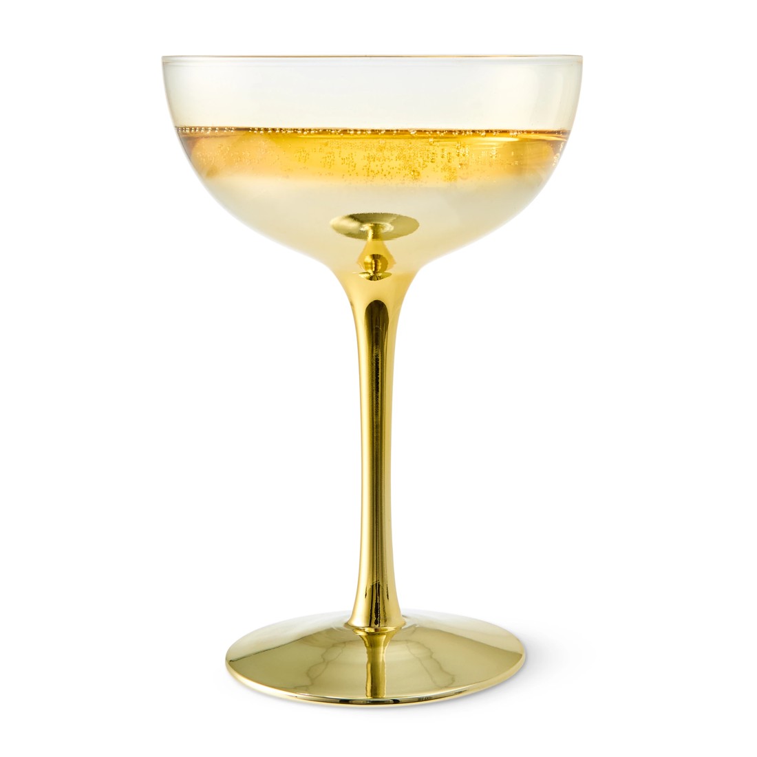 3 4 Gold Look Coupe Glasses, 3 of 6