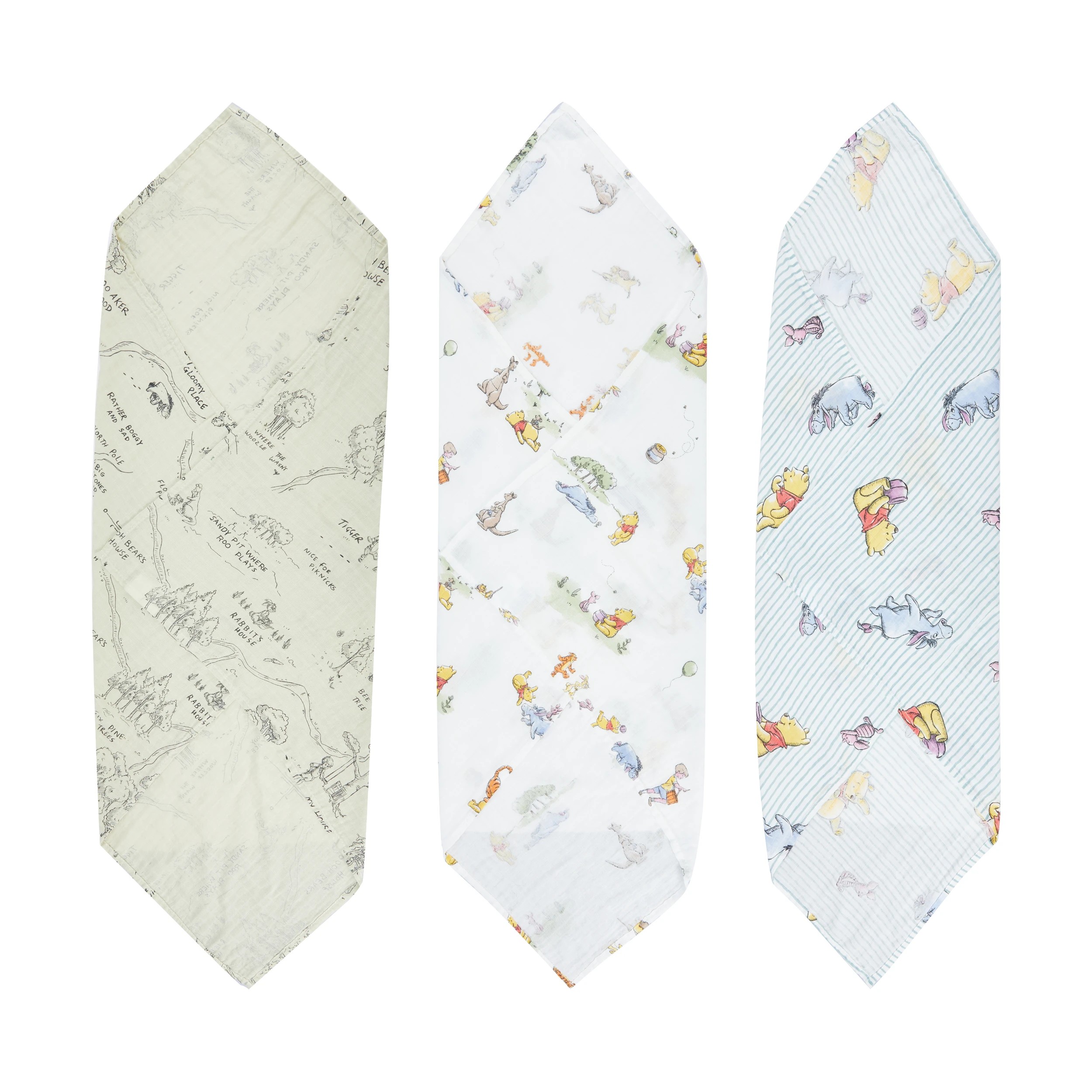 2 3 Pack Disney Baby Winnie the Pooh Muslin Wraps, 2 of 7