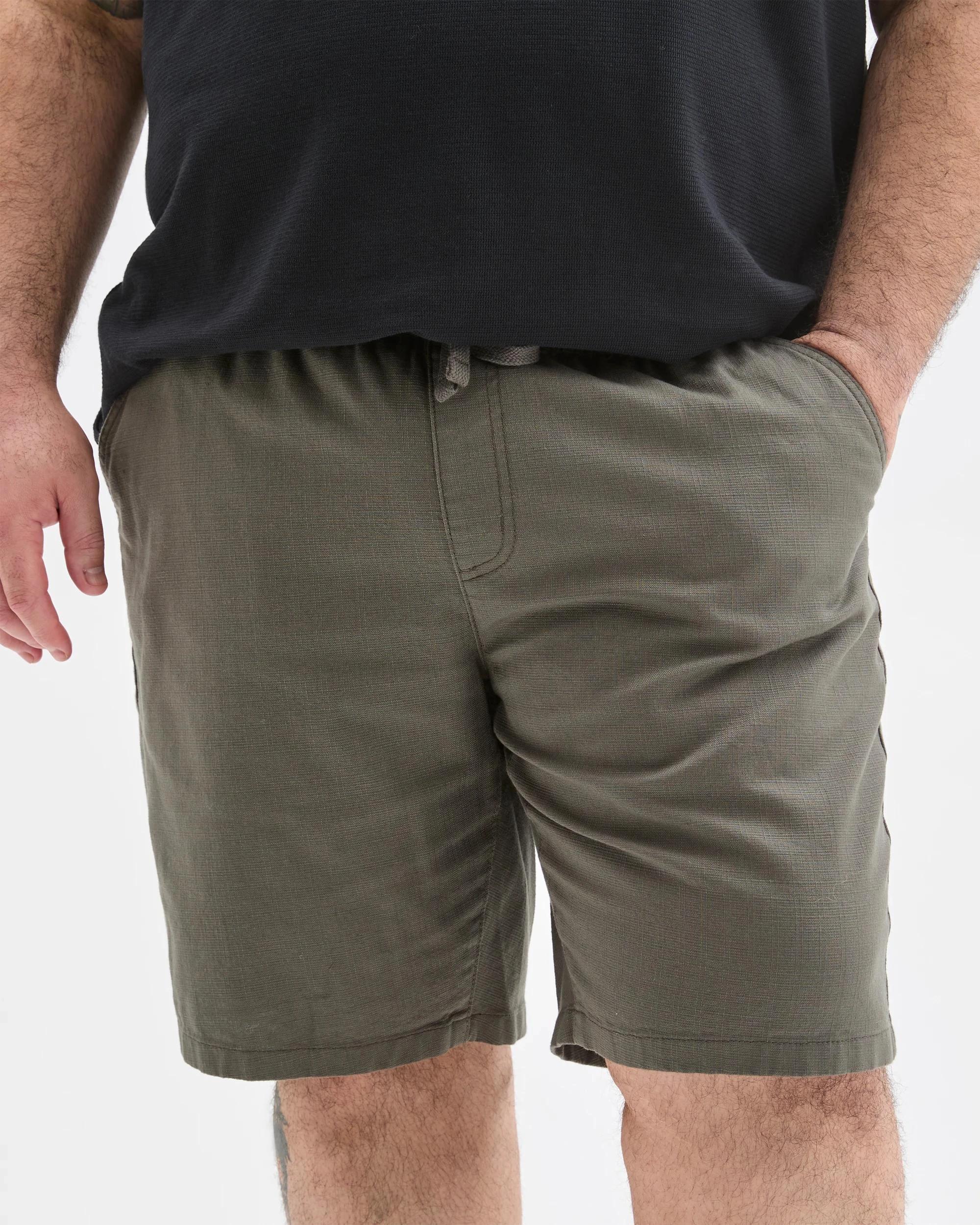 3 Target Man Plus Plus Size Australian Cotton Textured Shorts GUNMETAL, 3 of 5