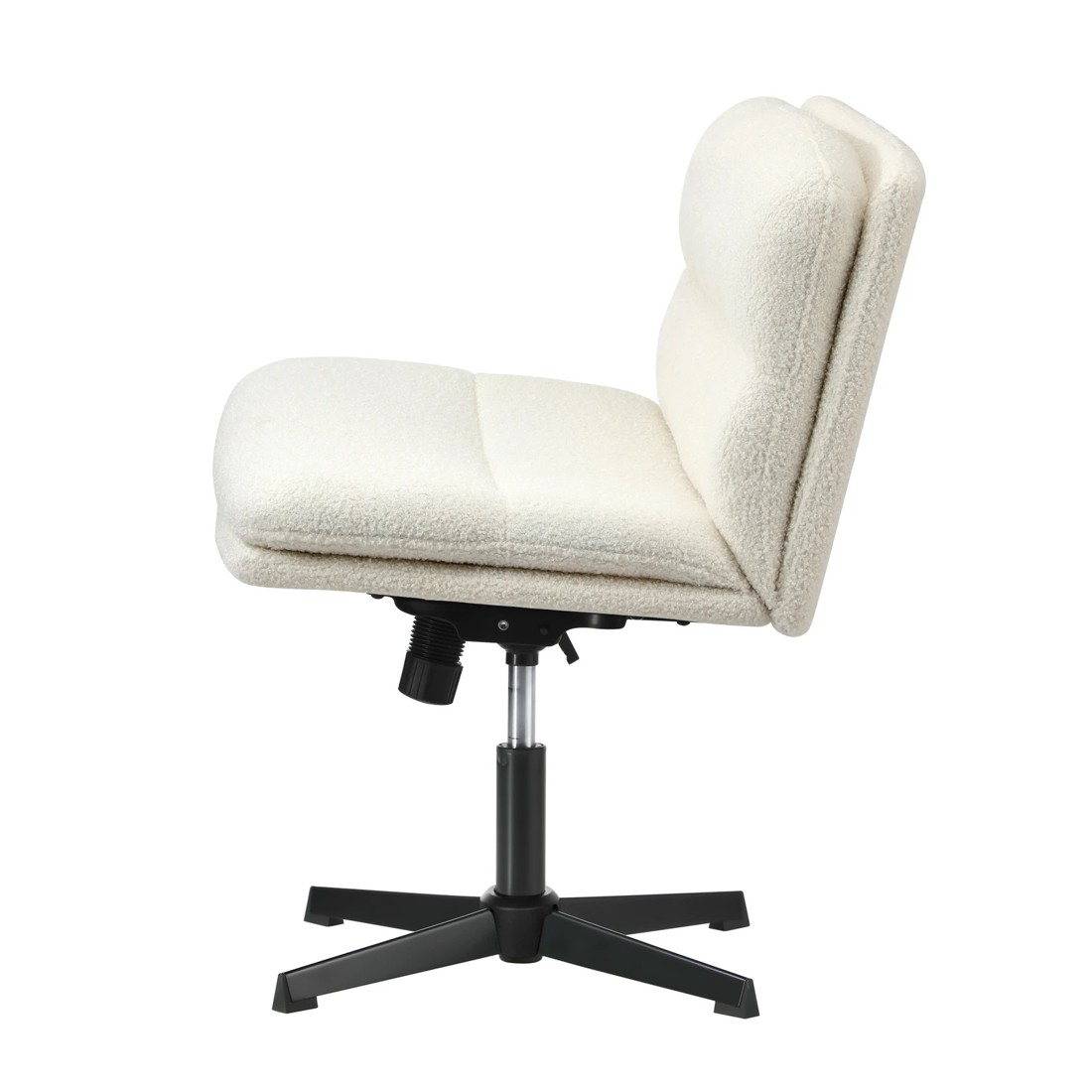 8 Oikiture Armless Office Desk Chair Boucle
 - White, 8 of 10