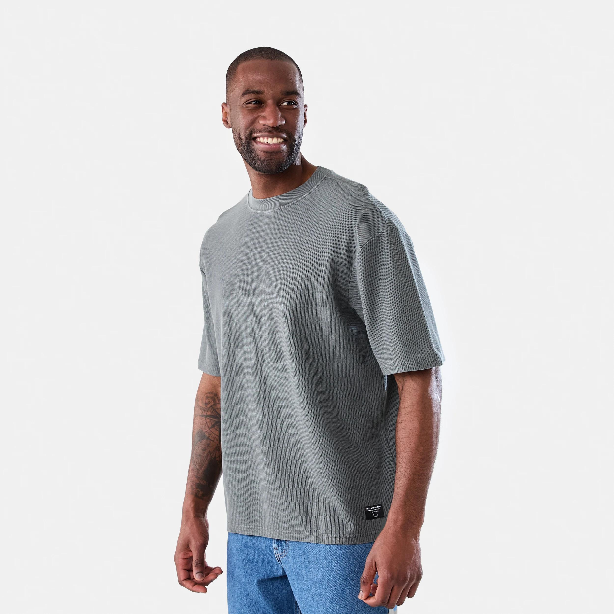 2 Oversized Pique Knit T-shirt Gry Seal, 2 of 6