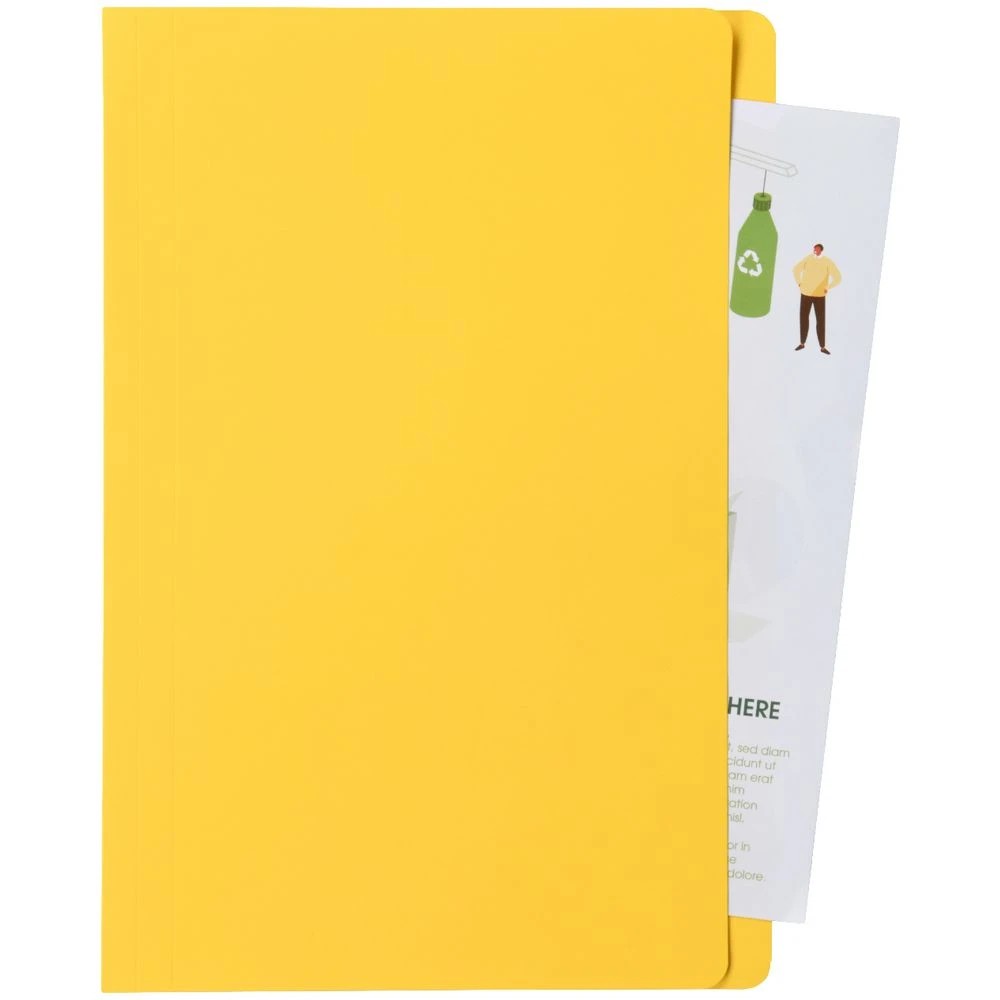 3 J.Burrows Manila Folder Foolscap Yellow, 3 of 3