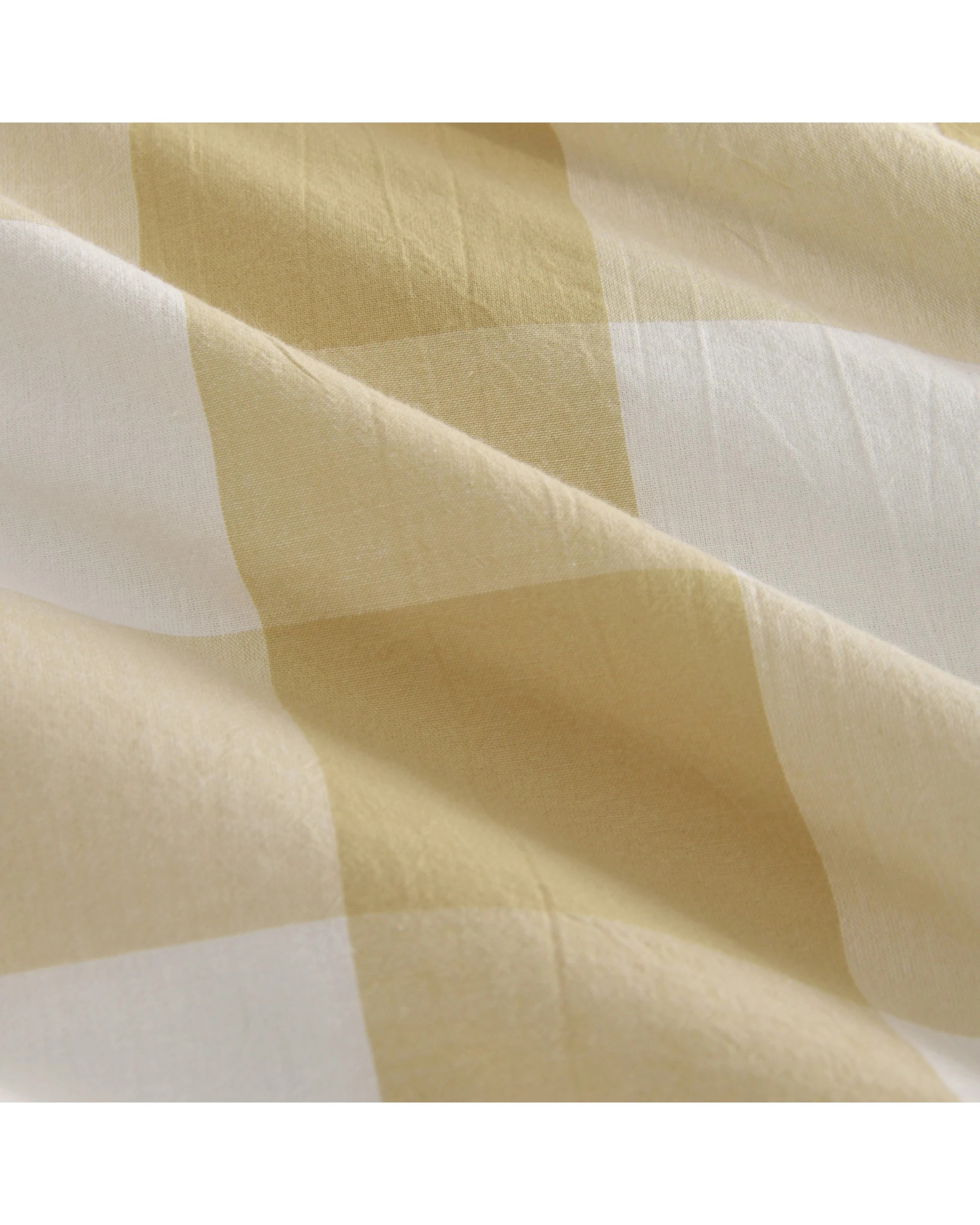 4 Dreamaker Remy Yarn Dyed Washed Cotton Checkered Quilted Cover Set - King Single Bed - Sand, 4 of 7