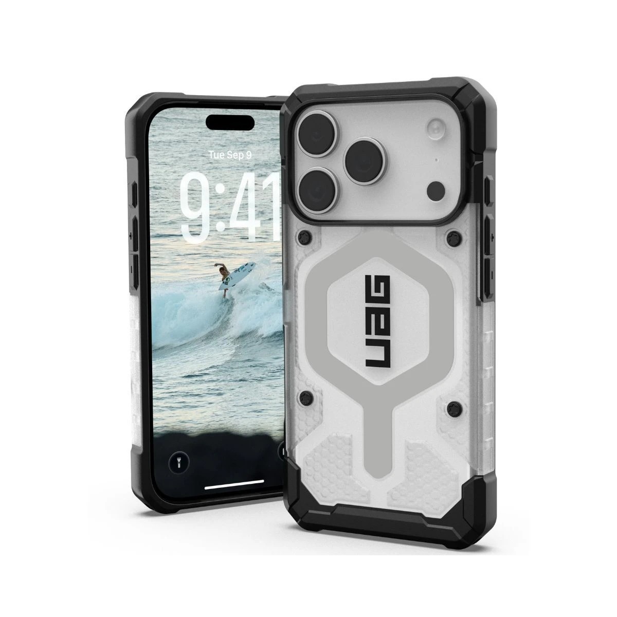 1 Urban Armor Gear Pathfinder Clear MagSafe Case for iPhone 17 Pro Ice Silver, 1 of 1
