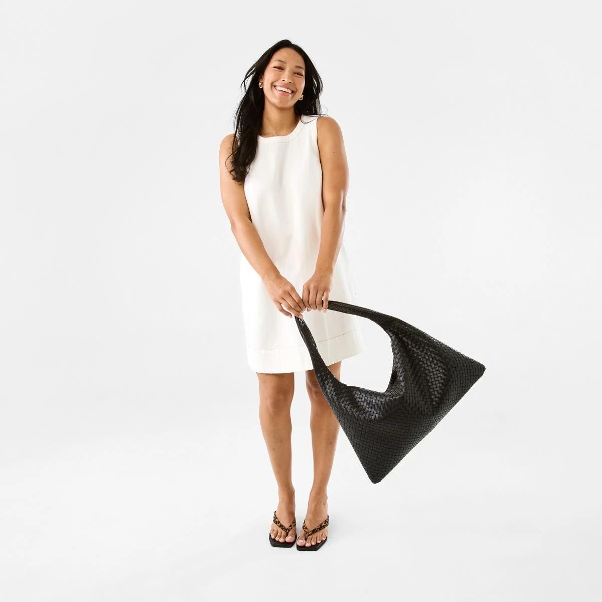7 Weave Shoulder Bag BLACK, 7 of 11