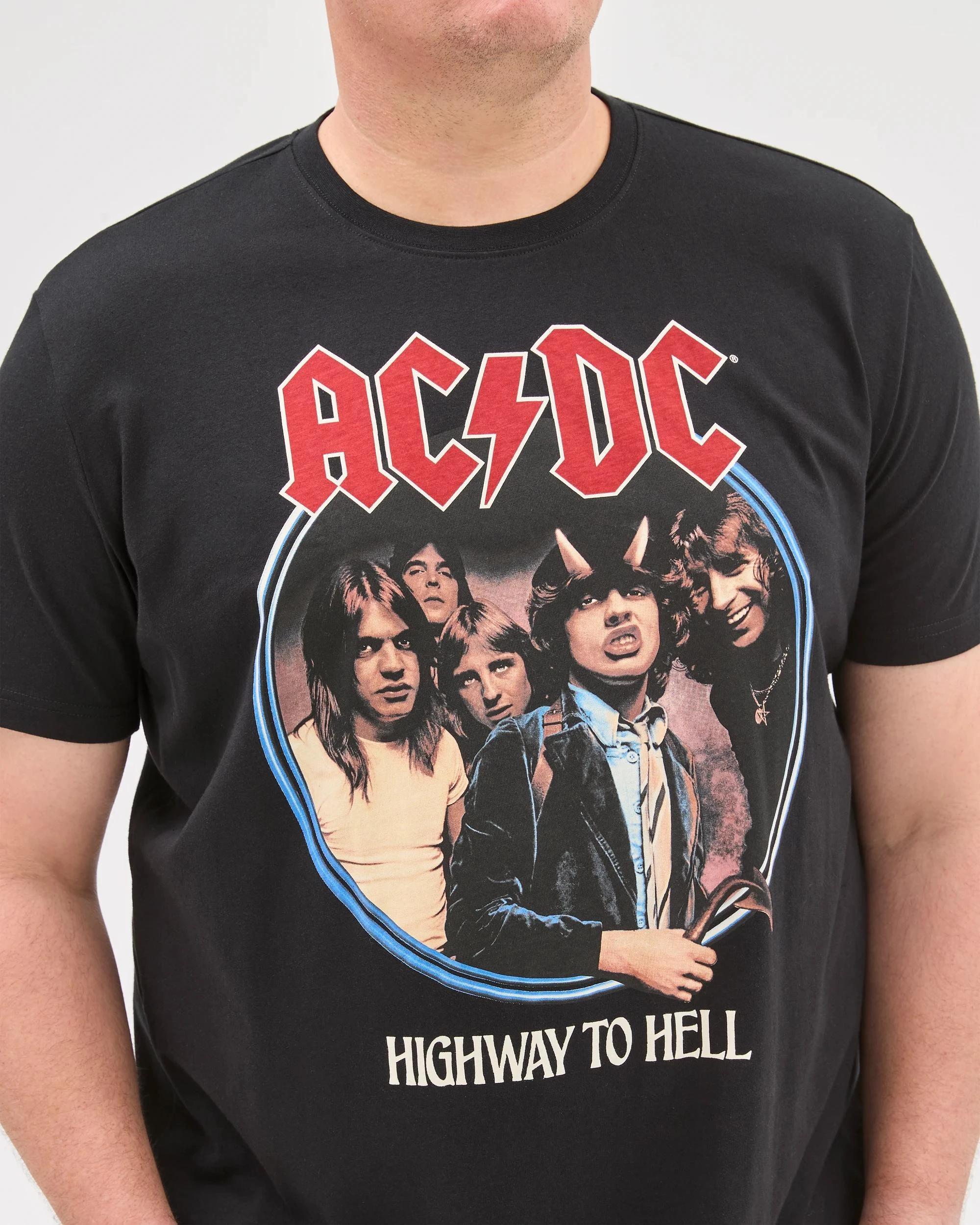 3 ACDC Plus Size Licensed AC/DC T-Shirt WASHED BLACK, 3 of 6