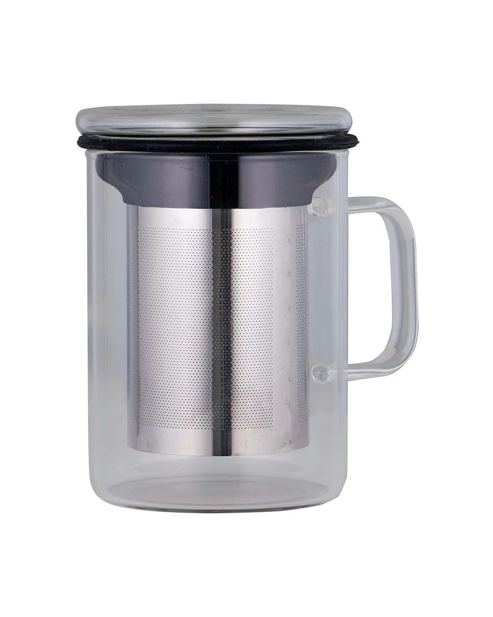 1 Avanti Borosilicate Glass Tea Mug With Stainless Infuser 350ml - Gift Boxed - Black, 1 of 1