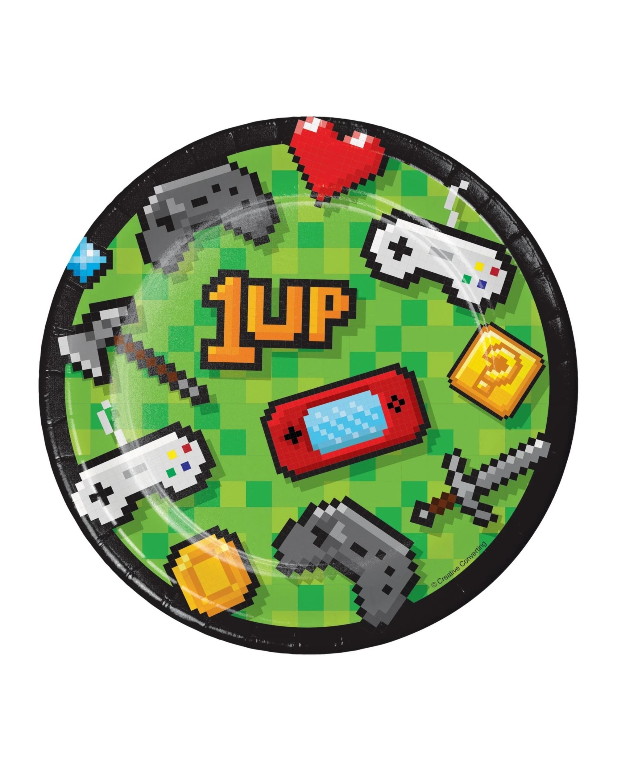 1 Creative Converting Gaming Party Small Paper Plates Pack of 8, 1 of 1