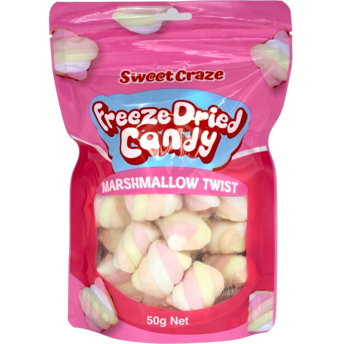 1 Sweet Craze Freeze Dried Candy 50g - Marshmallow Twist, 1 of 2