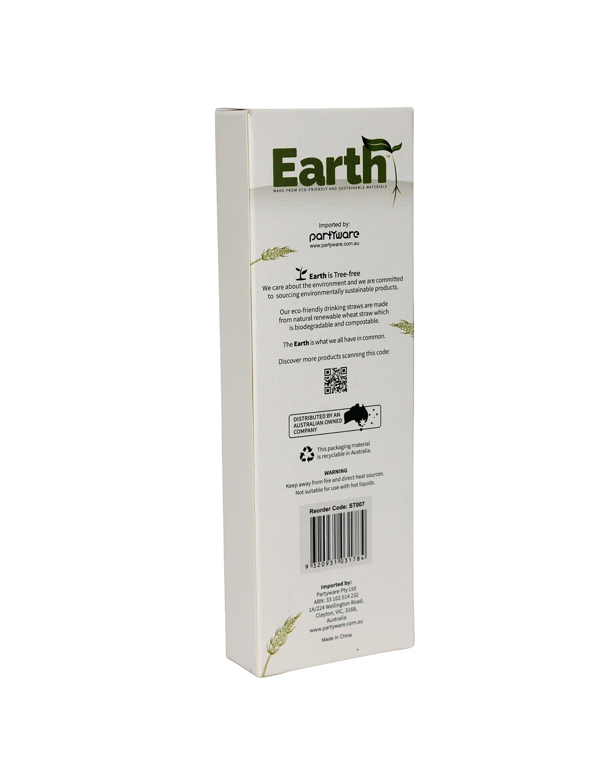 3 Partyware Earth Eco Straws Pack of 50 - Natural, 3 of 3