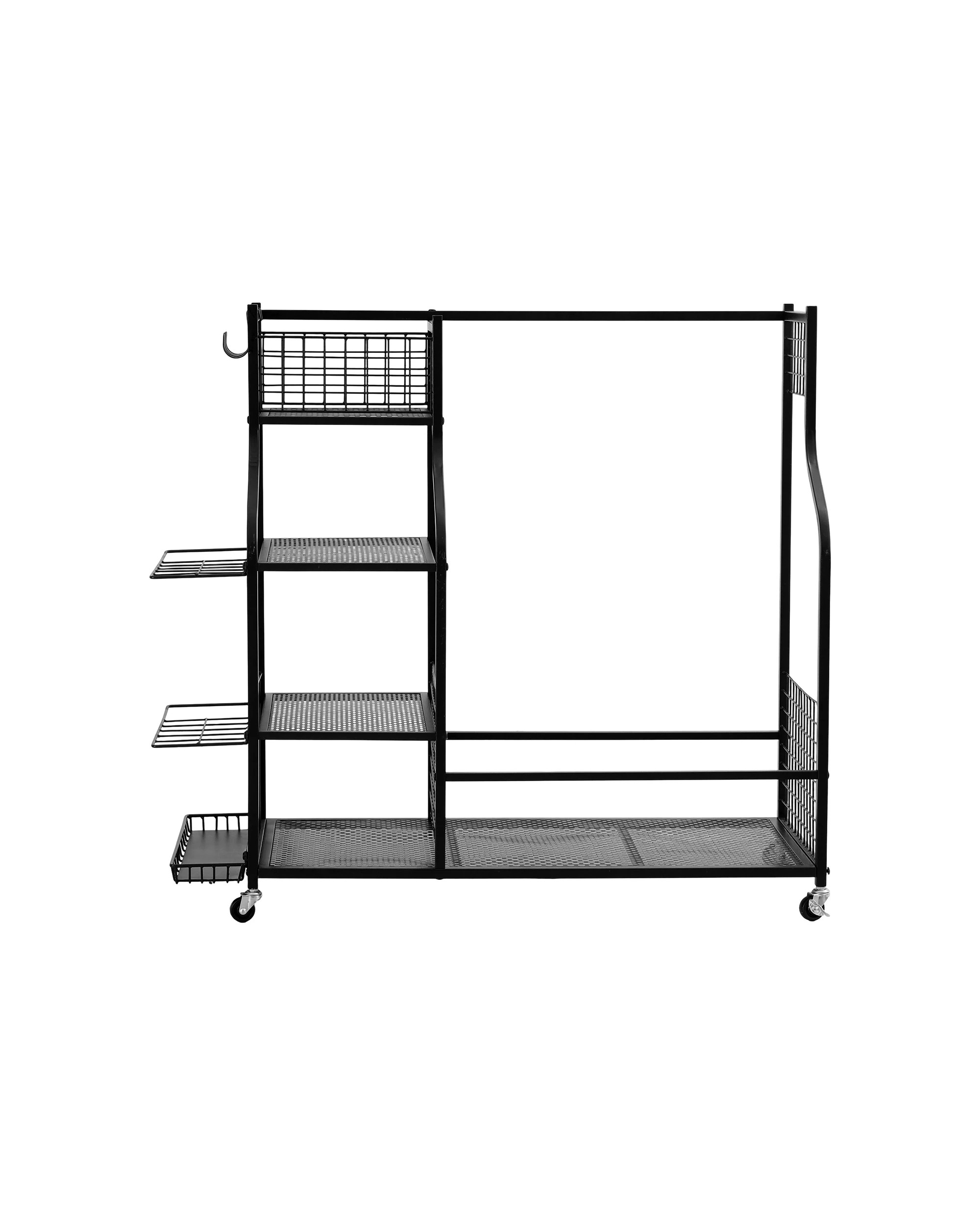 3 Everfit Golf Bag Storage Golf Storage Garage Organizer with Wheels - Black, 3 of 8