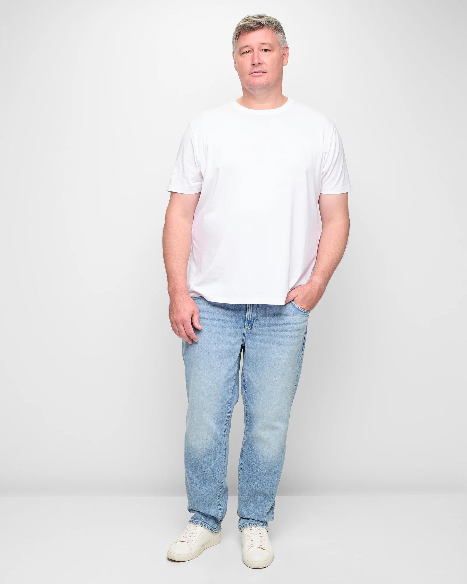 2 Target Plus Size Straight Stretch Denim Jeans LIGHT INDIGO BLUE, 2 of 5