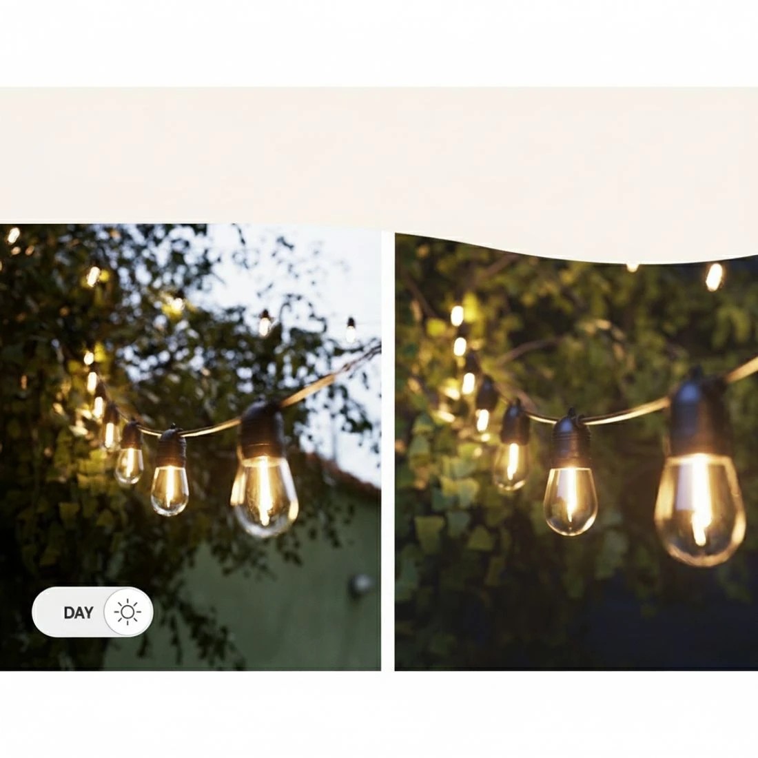 4 91m Festoon Lights Christmas Fairy String Lights Outdoor Party Garden - Black, 4 of 4