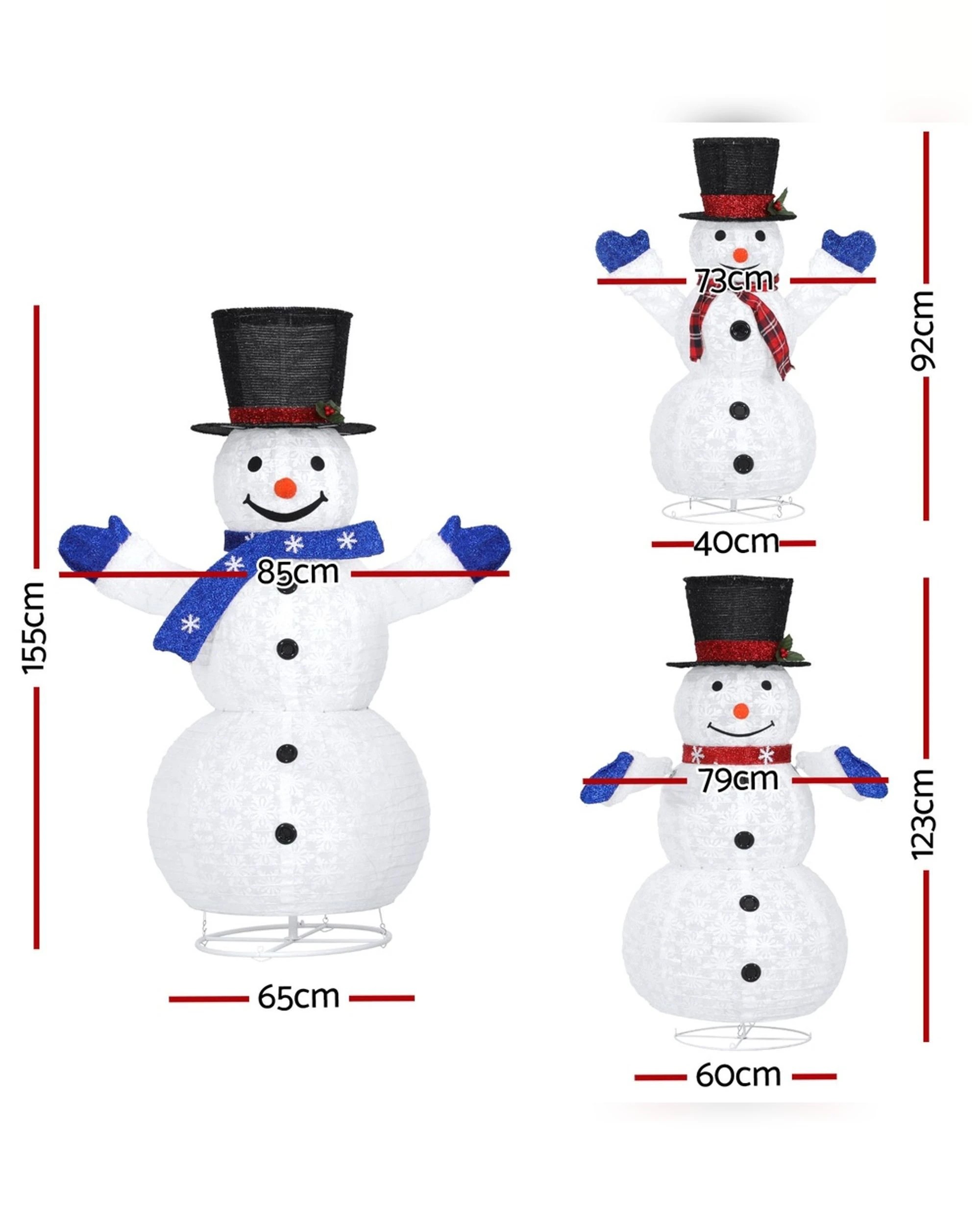 2 Jingle Jollys Christmas Lights 330 Led Fairy Light 3pcs Snowman Decorations Set
 - White, 2 of 3