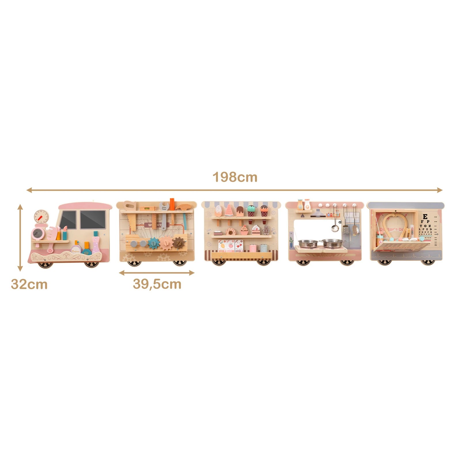 3 Costway 5-Theme Sensory Wall Panel Activity Board 63PCs, 3 of 3