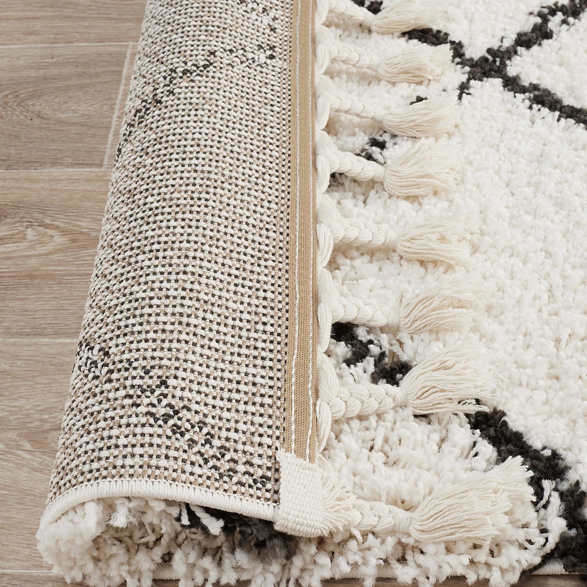 6 Common Ground Rugs Amber 22 300x80cm - Medium Shag Rug - Natural, 6 of 7