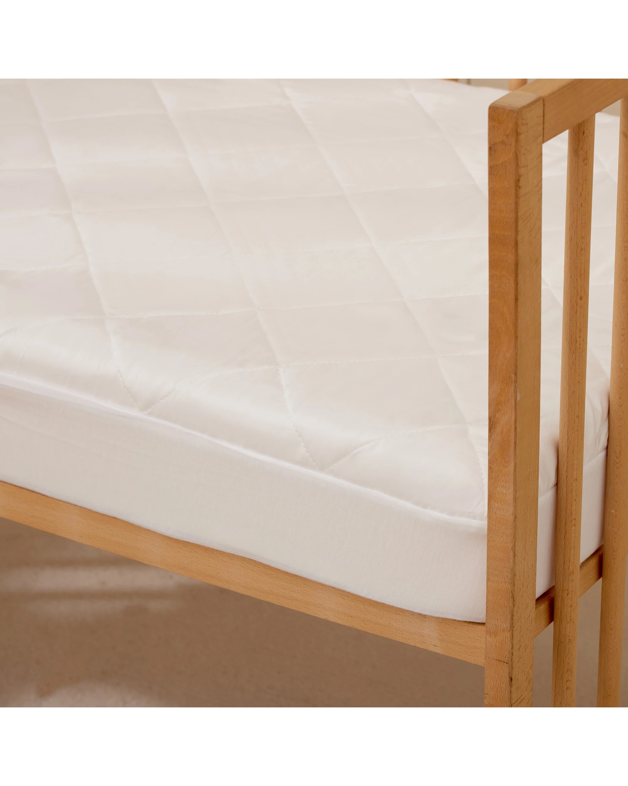7 Dreamaker Tencel Quilted Mattress Protector - Baby COT Size - White, 7 of 9