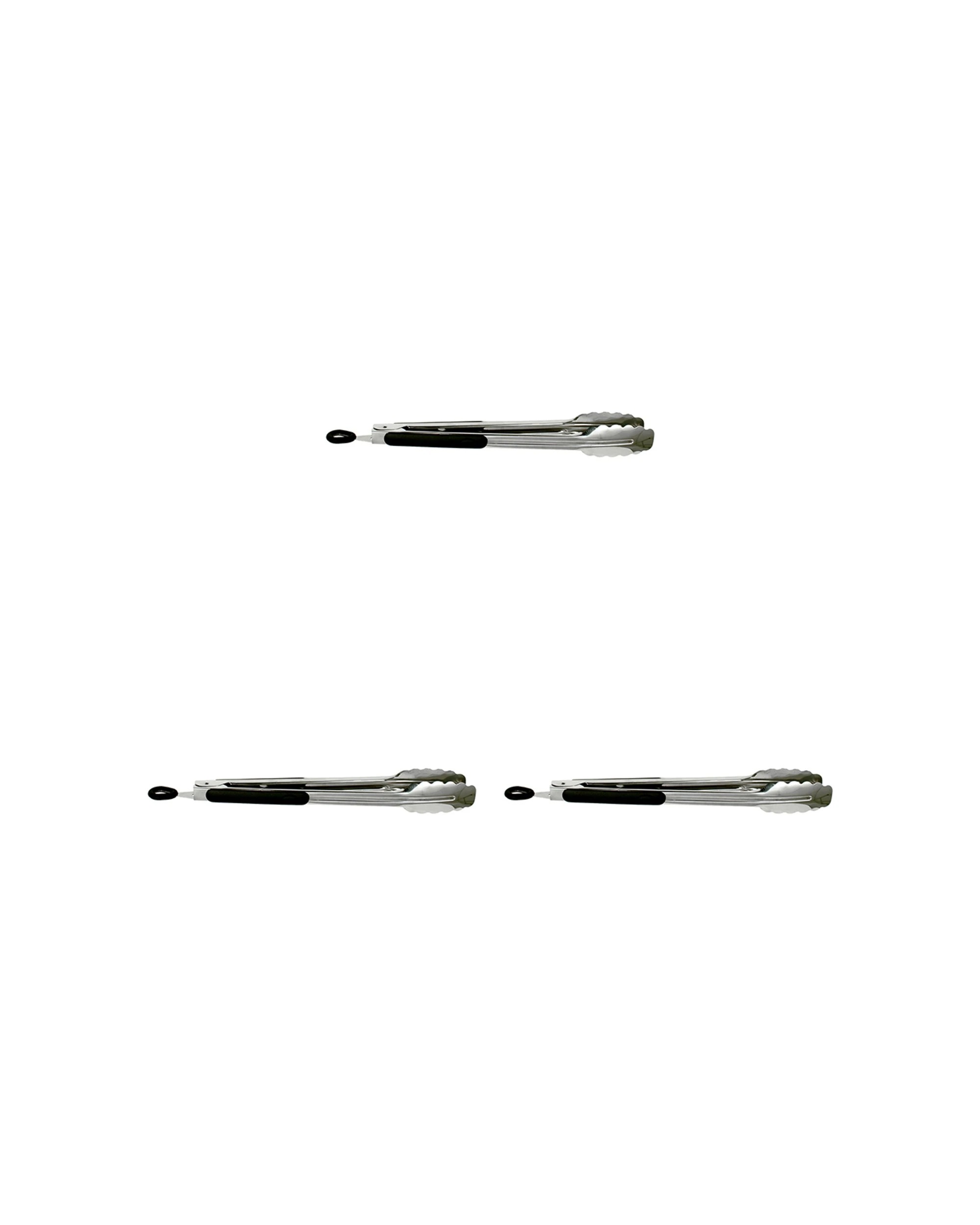 1 Appetito 3pk Heavy Duty Stainless Steel Tongs Kitchen Utensil Set 30cm - Multi, 1 of 2