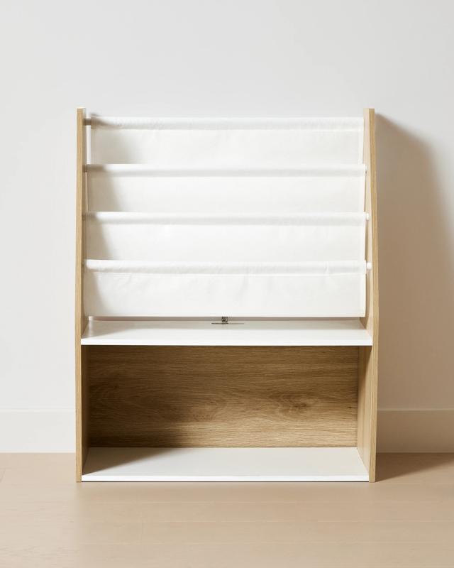 Oak Look and White Book Holder with Organ