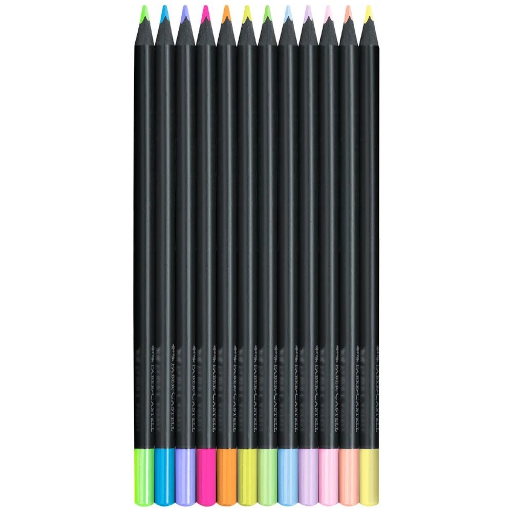 2 Faber-Castell Black Edition Pencils Pastel/Neon 12 Pack, 2 of 5