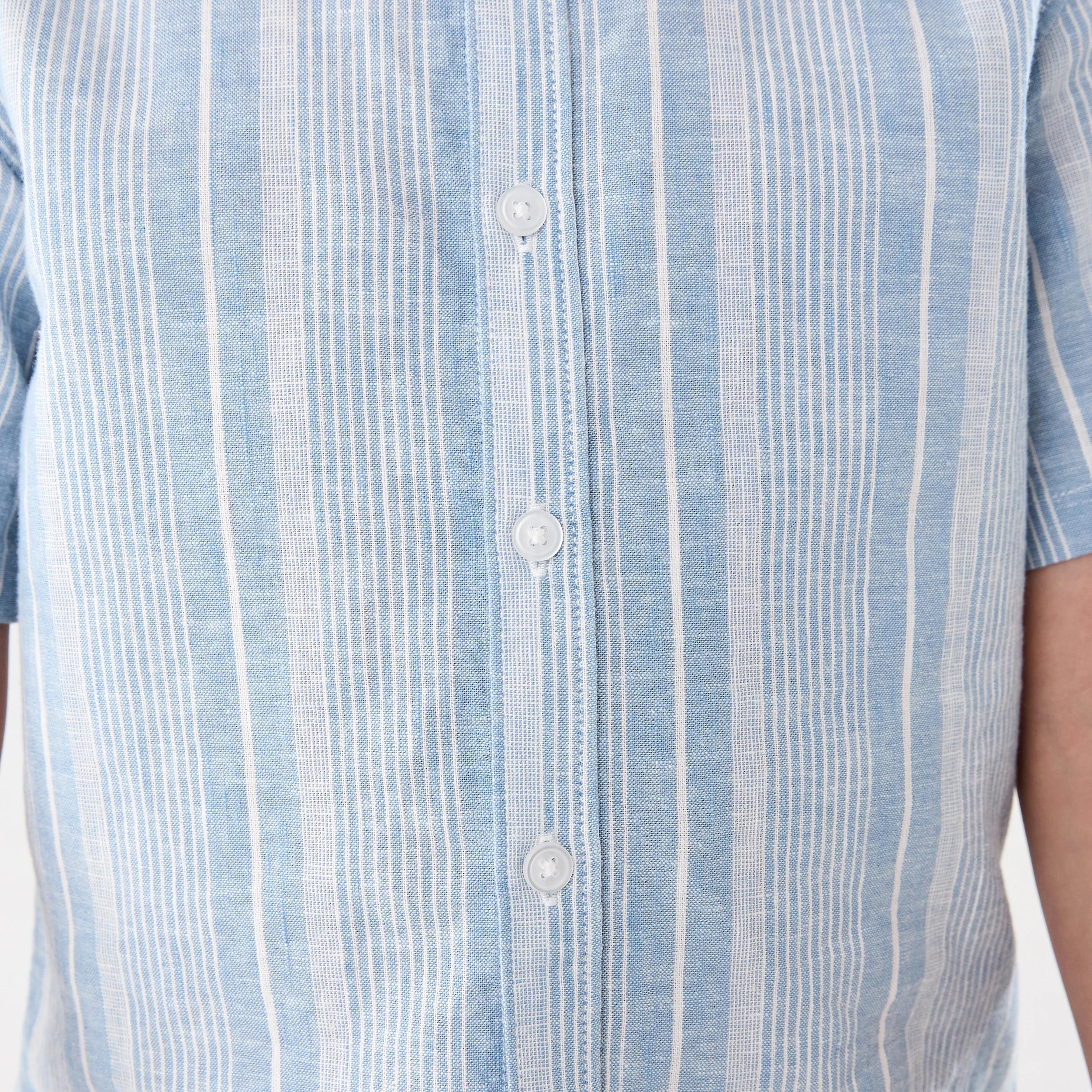 4 Linen Blend Shirt BOYS CC STRIPE, 4 of 6