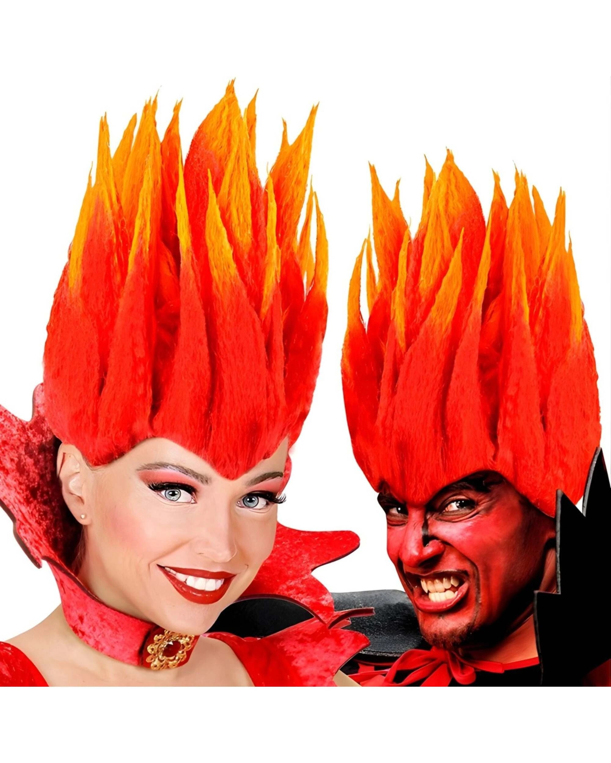 2 Widmann Adult's Devil Wig - One Size - Red, 2 of 3