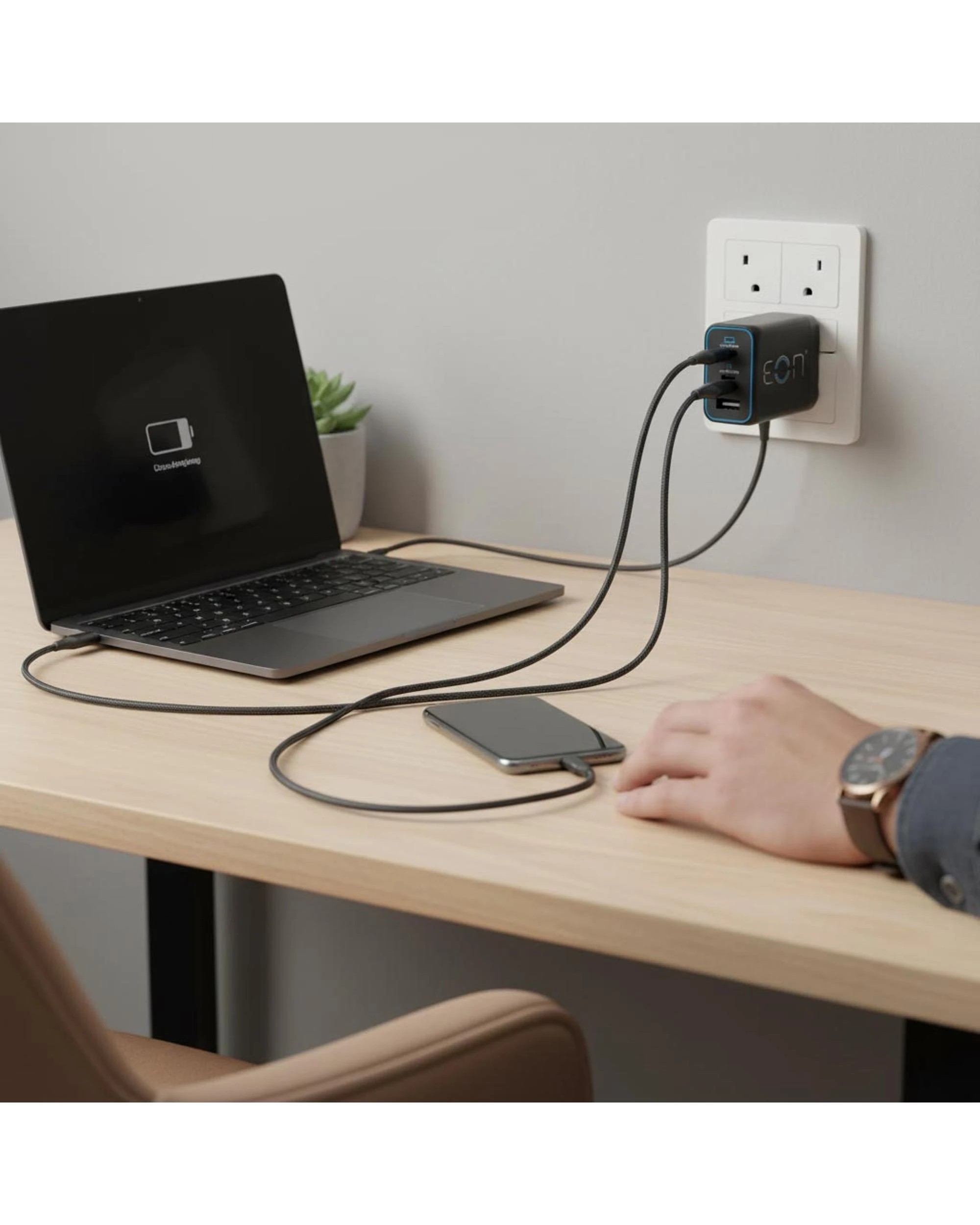 6 EON Hypercharge 65W GaN Fast Charger - 3 Port, 6 of 6