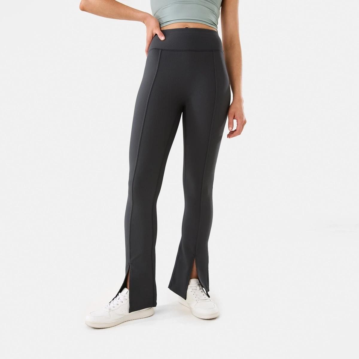 4 Active Womens Studio Flare Leggings DARKISH GREY, 4 of 7