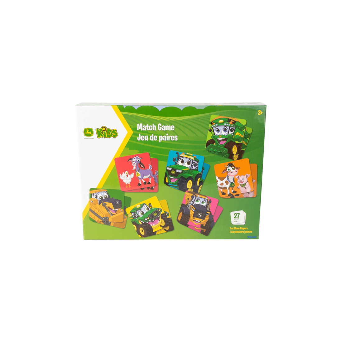 1 John Deere 54pc Kids Match Game Farm Theme Memory Cards 3 Years Plus Family Fun - Multi, 1 of 3