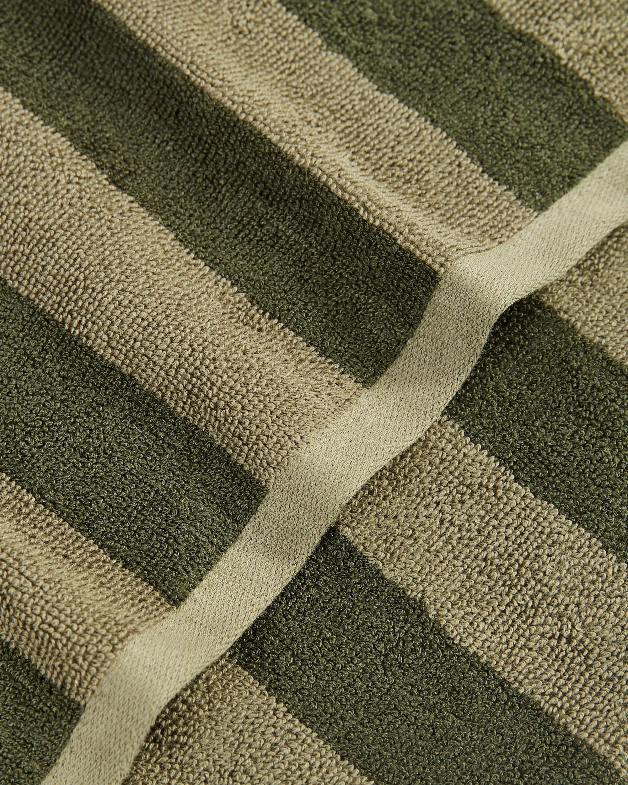 2 Target Australian Cotton Blend Logan Stripe Bath Sheet - Green, 2 of 3