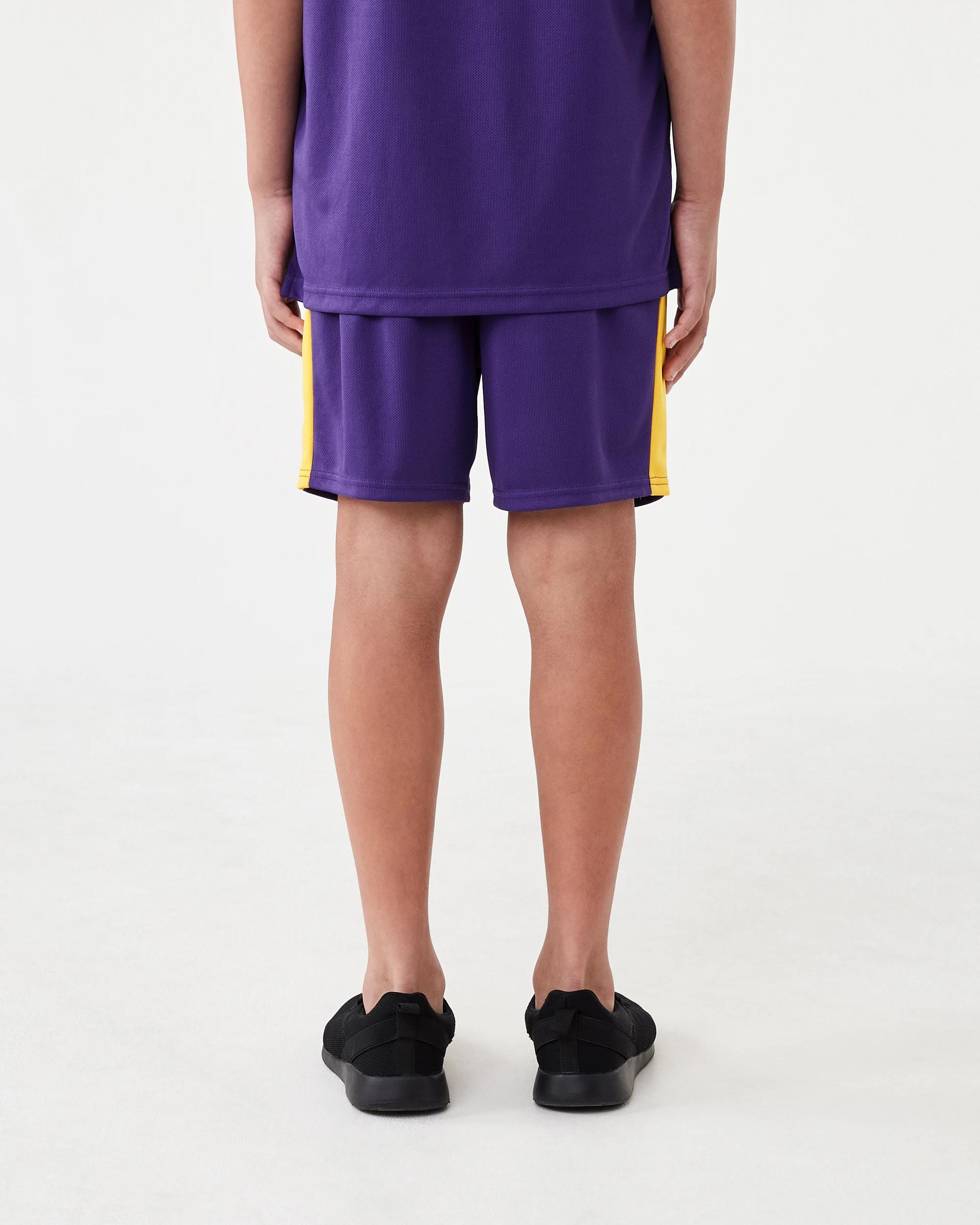 3 Official NBA Kids Mesh Shorts PURPLE LAKERS, 3 of 8